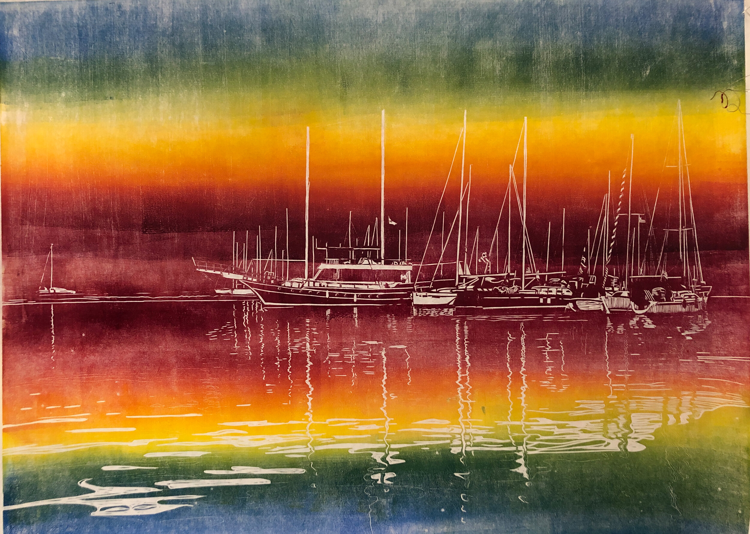 Skopelos Harbor Carolee Jakes Hand-carved woodblock print Printed on Mulberry paper Number 1 of 3 36 x 48 in. Click image to enlarge ⦿ Inquire