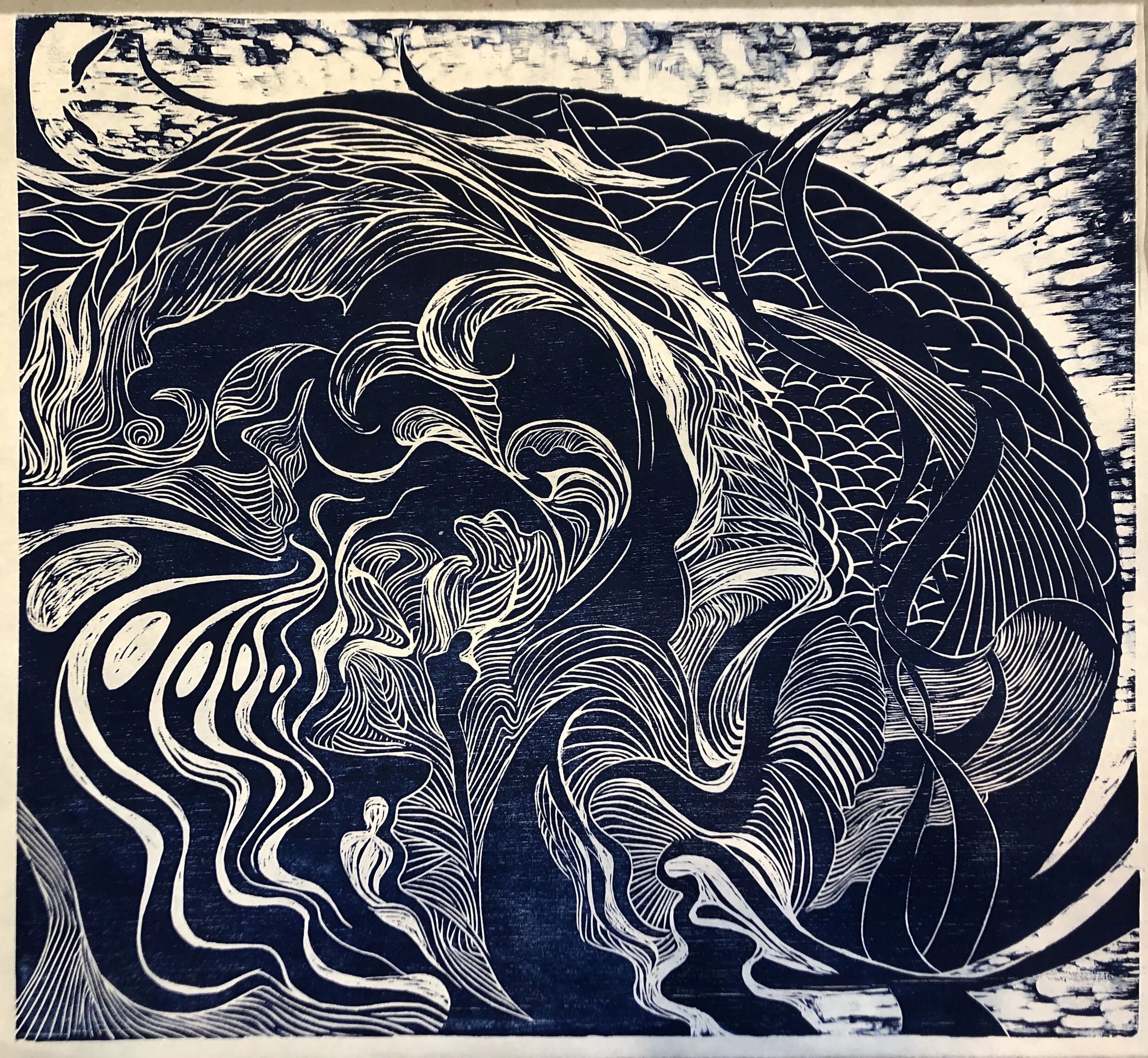 My Castle Under the Sea Carolee Jakes Hand-carved woodblock print Artist Proof 22 x 24 in. Click image to enlarge ⦿ Inquire