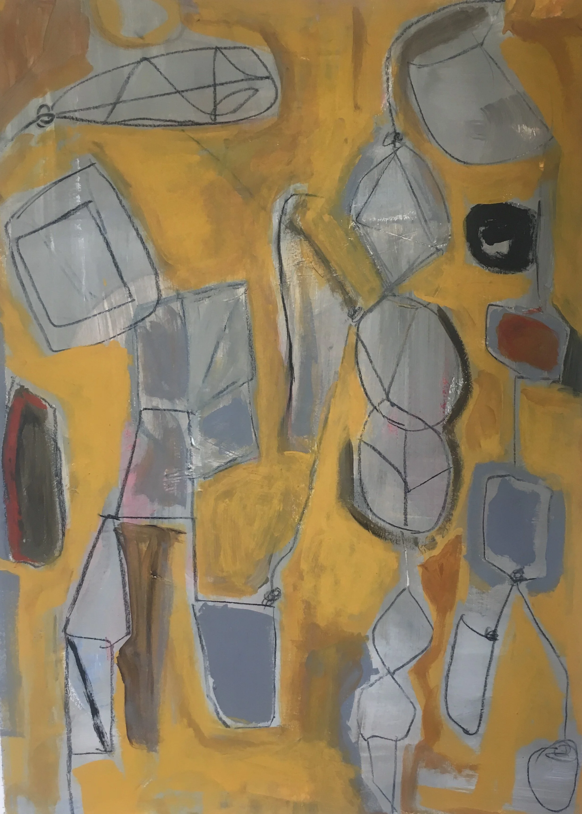 Blues on a Summer's Day Pam Frederick Acrylic and mixed media on paper 30 x 22 in. Click image to enlarge ⦿ Inquire