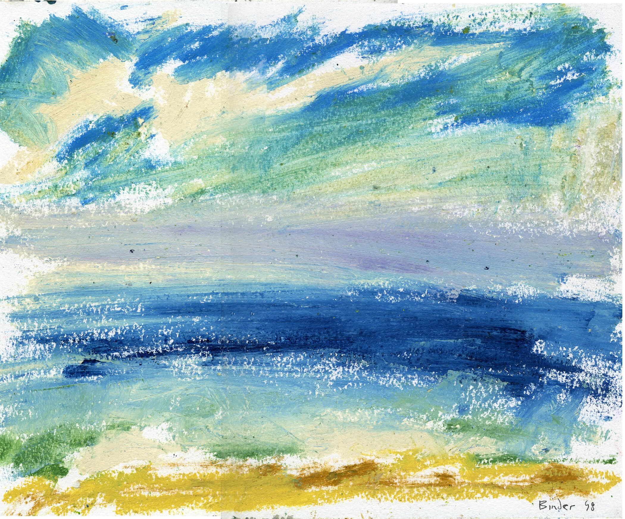 The Beach (LP57) Gordon Binder Oil on paper 11 x 13-1/4 in. (Framed: 17 x 21 in.) Click image to enlarge ⦿ Inquire
