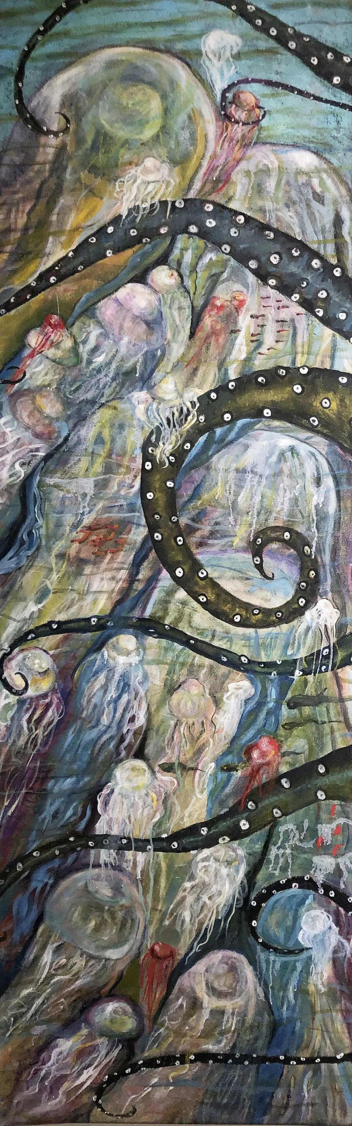 Squish Lois Kampinsky Oil on Canvas 17 x 52 in. Click image to enlarge ⦿ Inquire