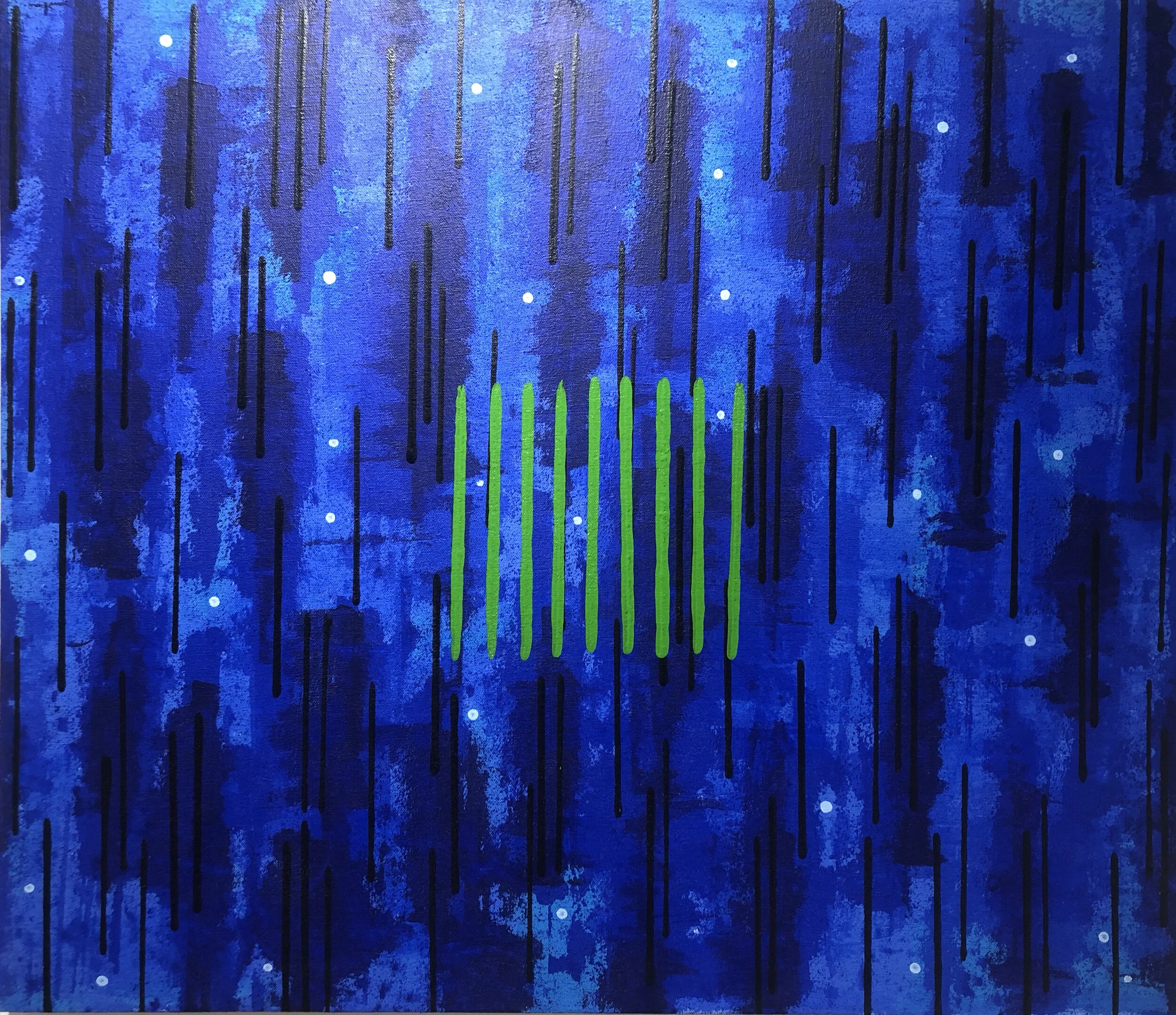 7777777 #55 Yuno Baswir Acrylic on canvas 26 x 30 in. Click image to enlarge ⦿&nbsp;Inquire