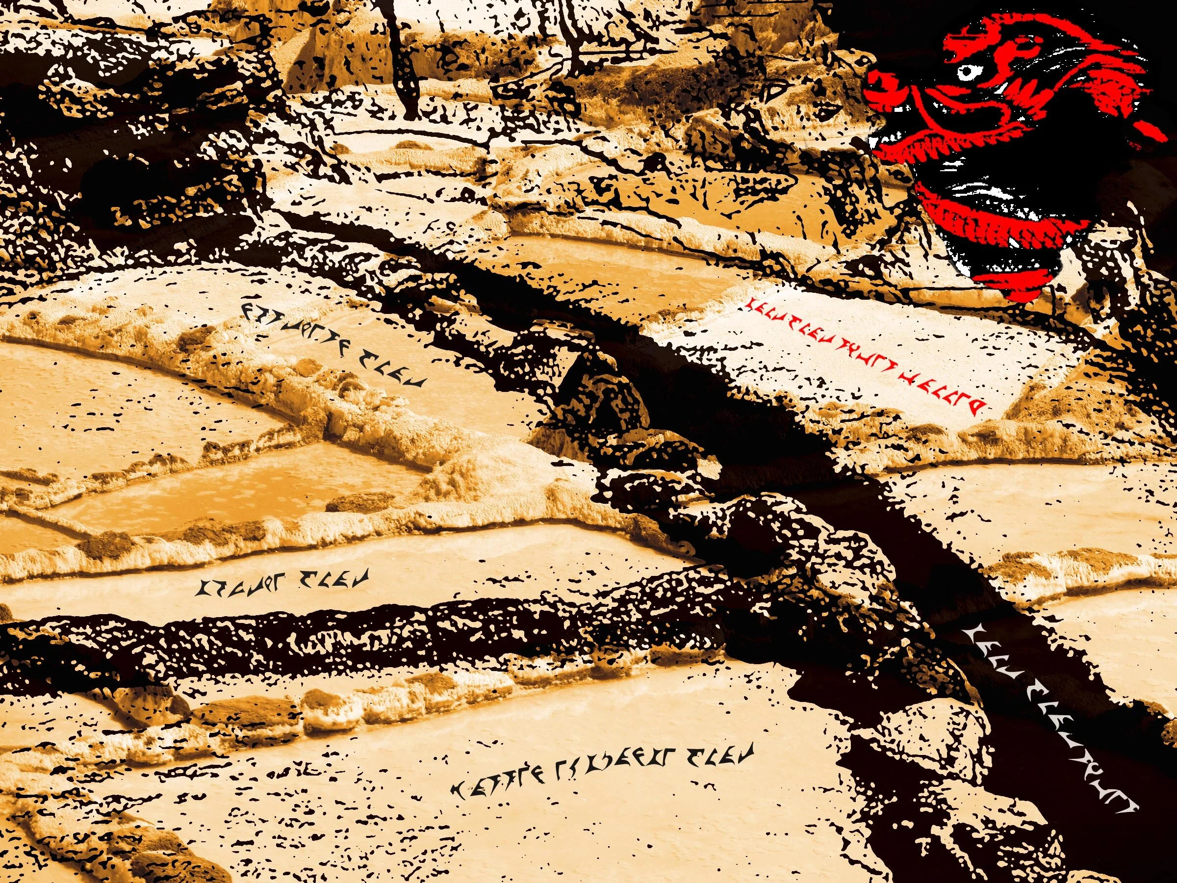 Qu’onos Vale Salt Flats Langley Spurlock Digital Photocollage Archival Pigment Print Mounted on Wood Panel 12 x 16 in. Click image to enlarge ⦿ Inquire