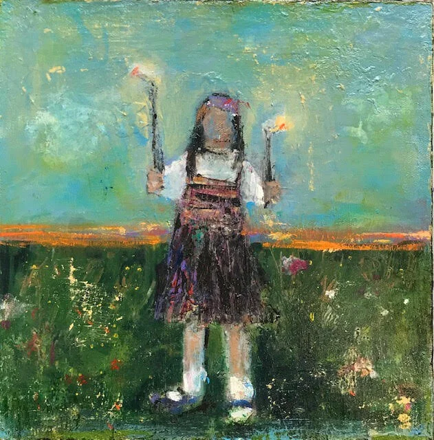 Keeper of the Flames Eleanor Kotlarik Wang Mixed Media 12 x 12 in. Click image to enlarge ⦿ Inquire