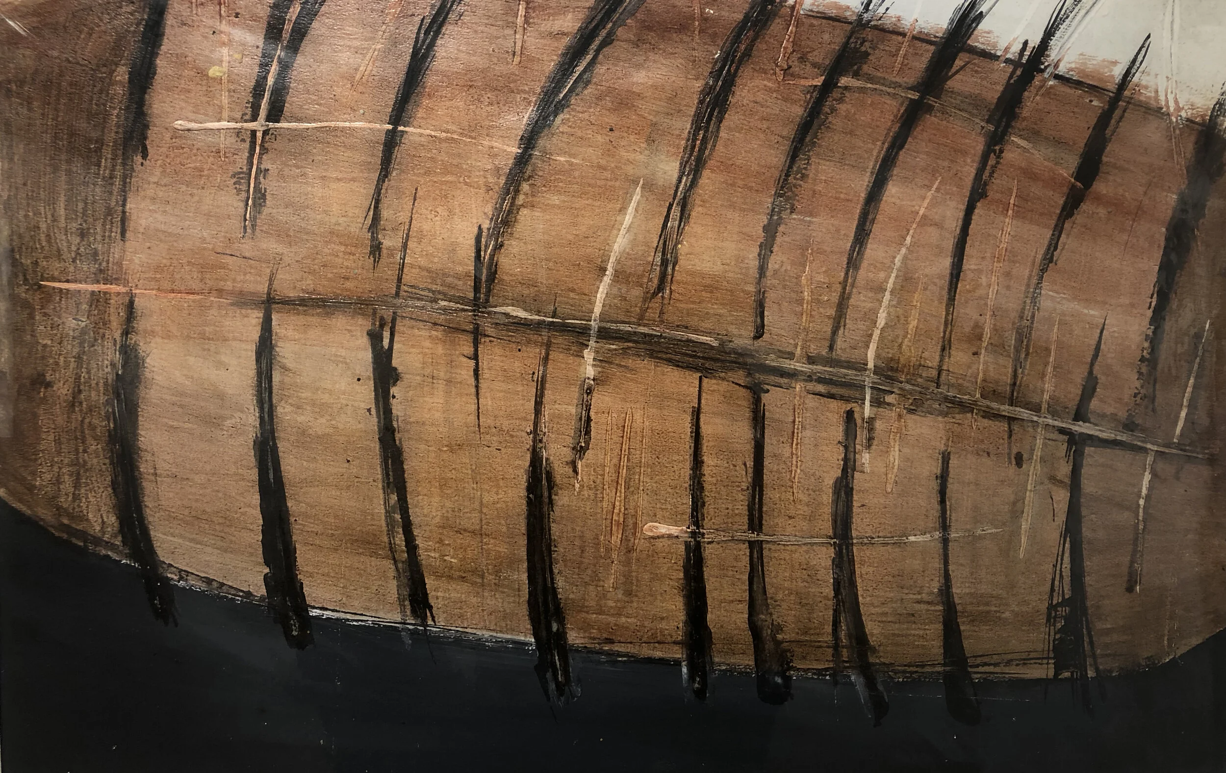 Untitled #12 (Study for wood sculpture) Jennie Lea Knight Ink, Gouache on Paper 30 x 23 in. Click image to enlarge ⦿ Inquire