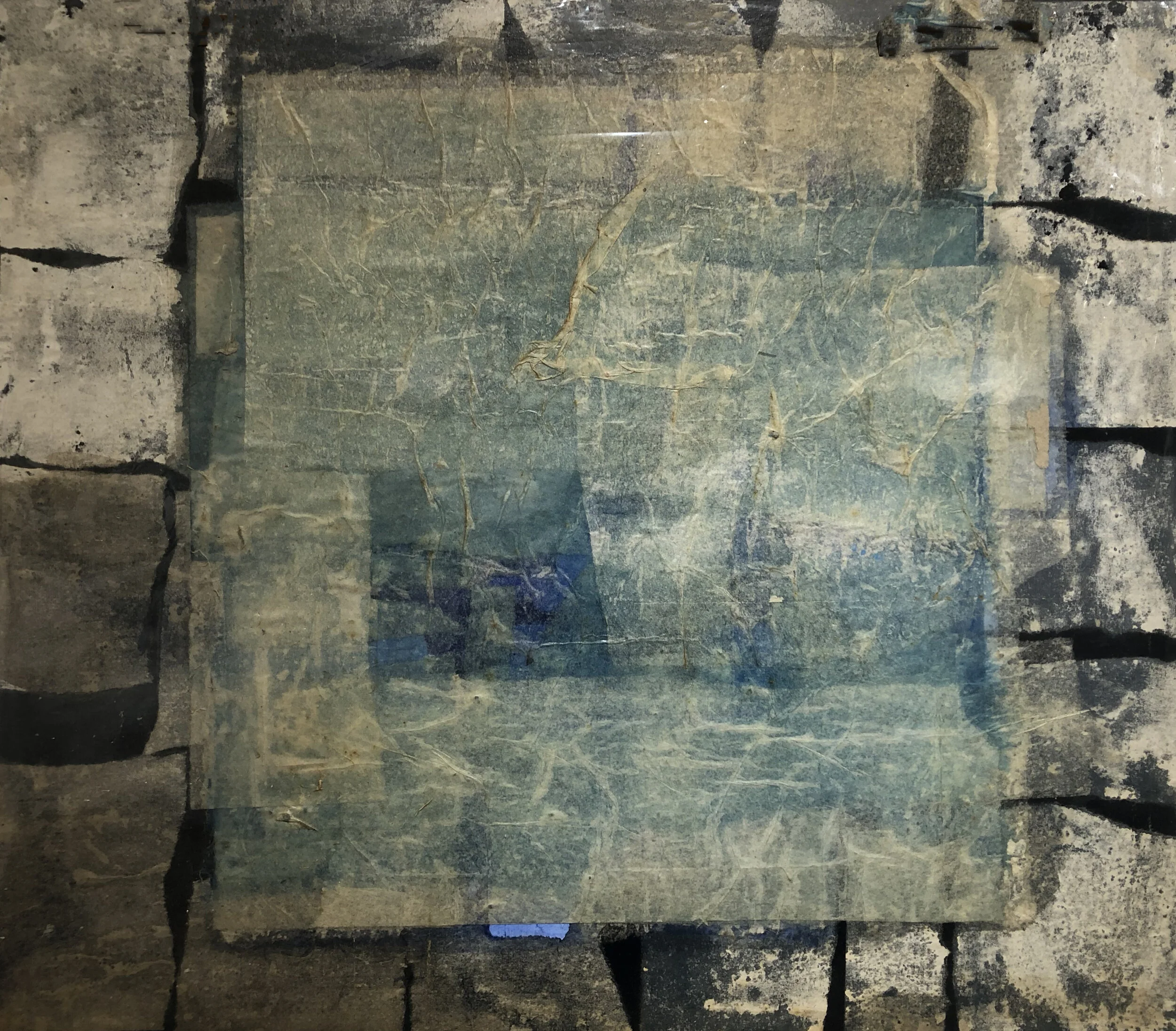 Untitled #7 Jennie Lea Knight Tissue, Collage with Paint 18 x 20.5 in. Click image to enlarge ⦿ Inquire