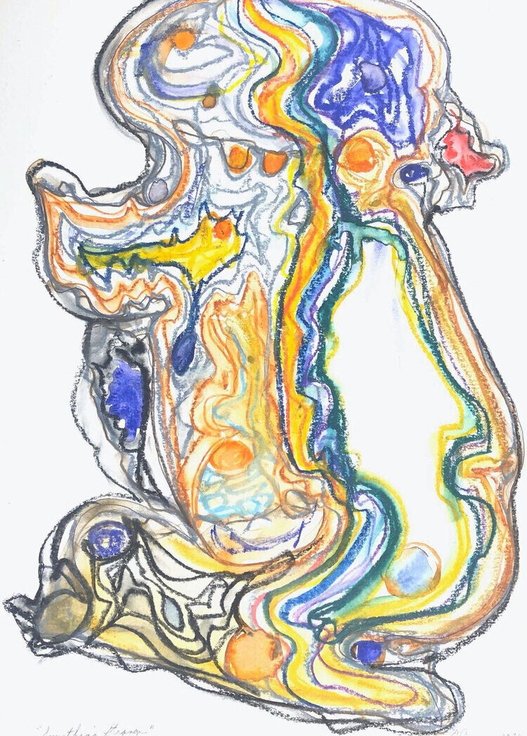 A Very Strange Thing Elizabeth Curren Watercolors, watercolor crayons, pencil on paper 16 x 12 in. Click image to enlarge ⦿ Inquire