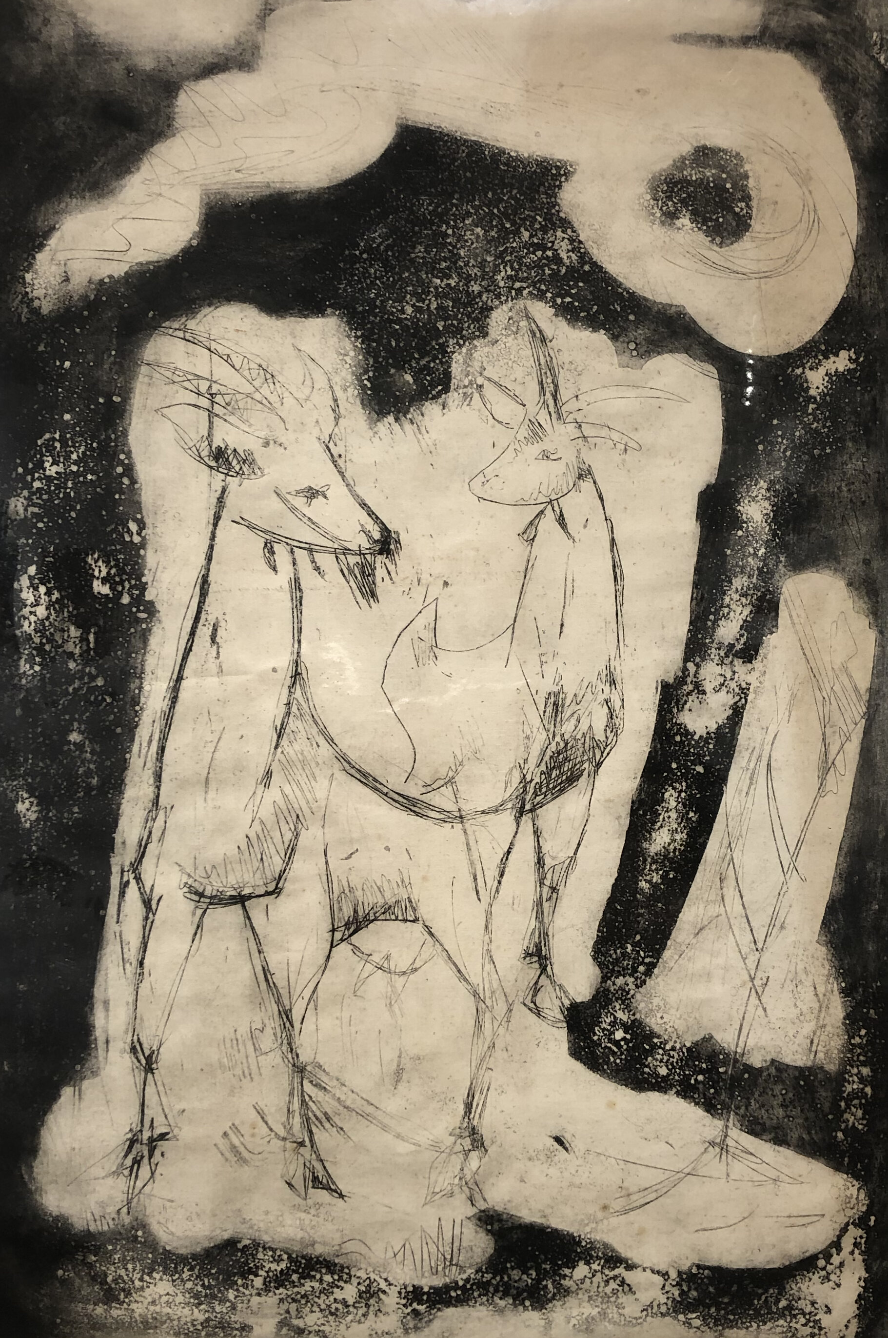 Untitled #25 (Goats) Jennie Lea Knight Etching 18 x 12 in. Click image to enlarge ⦿ Inquire