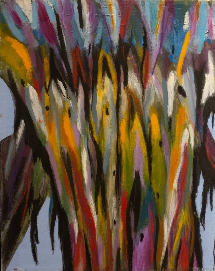 Byrds III Lois Kampinsky Oil Stick and Oil on Canvas 17&nbsp; x 21 in. (framed) Click image to enlarge ⦿ Inquire