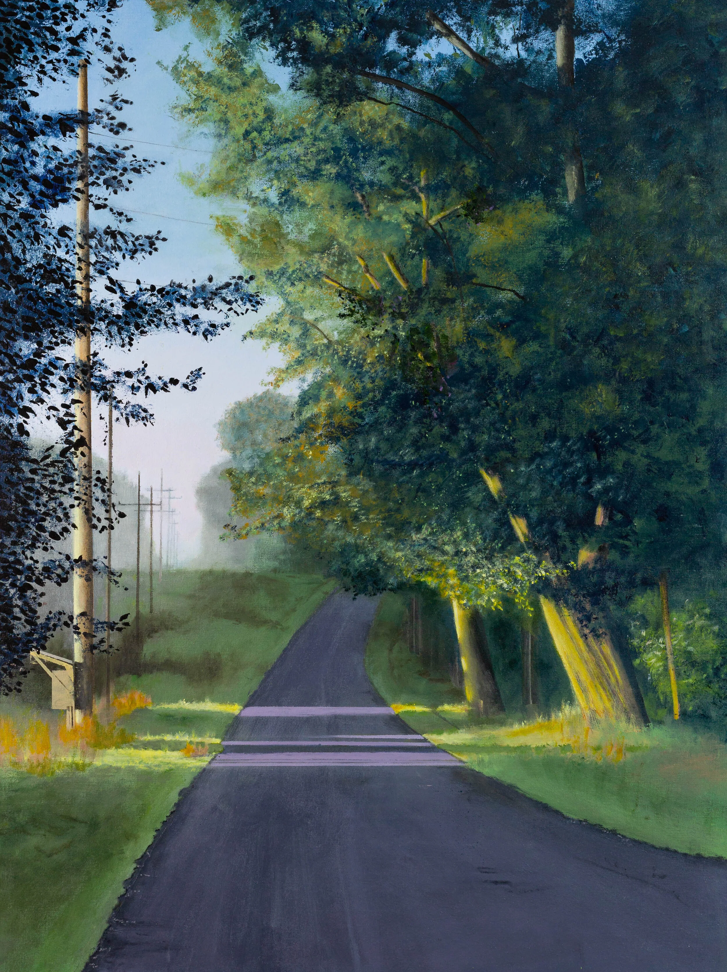Country Road at Sunrise (Sullivan County, New York) Thierry Guillemin Acrylic on canvas 40 x 30 in. Click image to enlarge ⦿ Inquire
