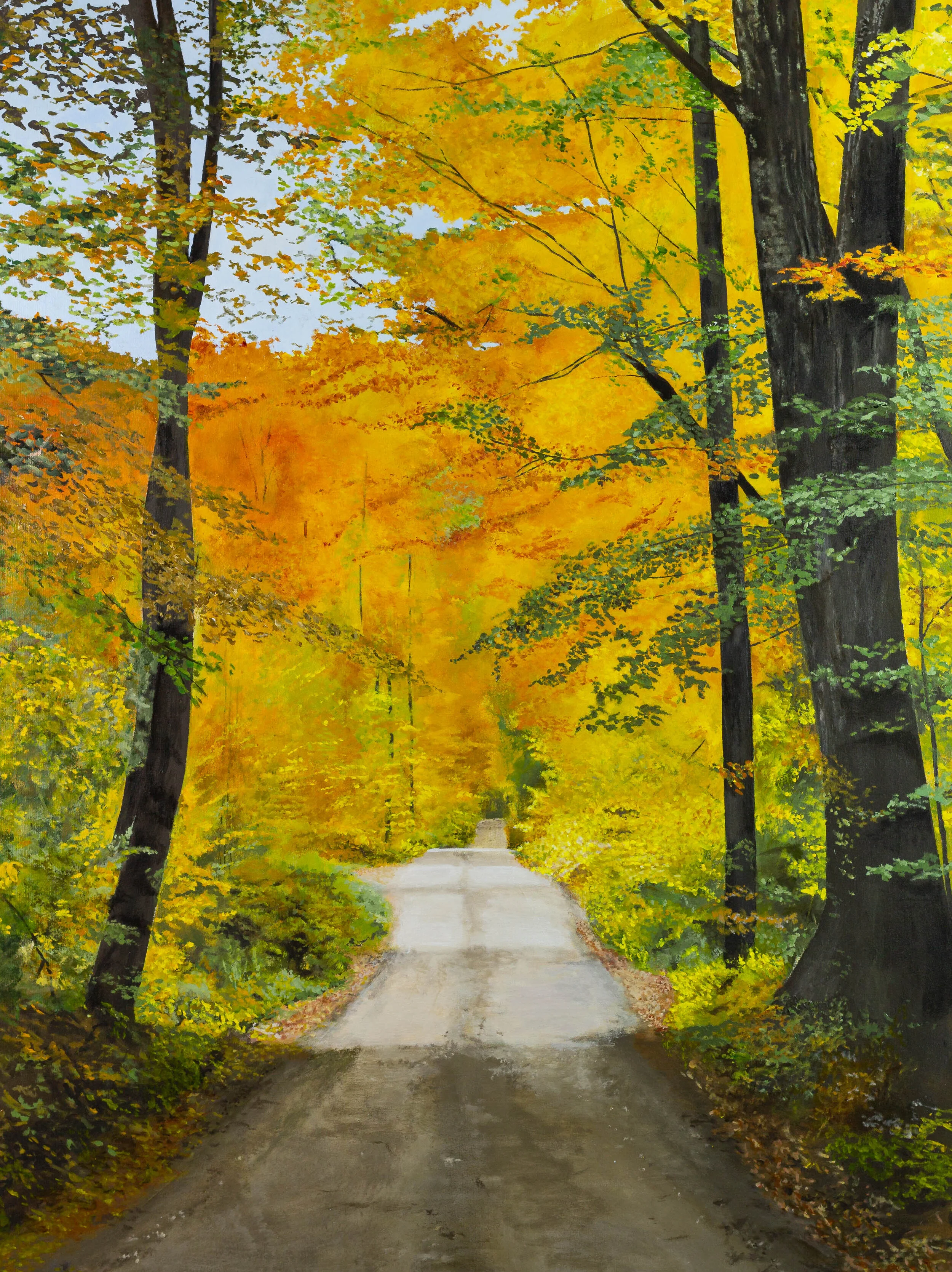 Fall in New Hampshire (White Mountains) Thierry Guillemin Acrylic on canvas 48 x 36 in. Click image to enlarge ⦿ Sold
