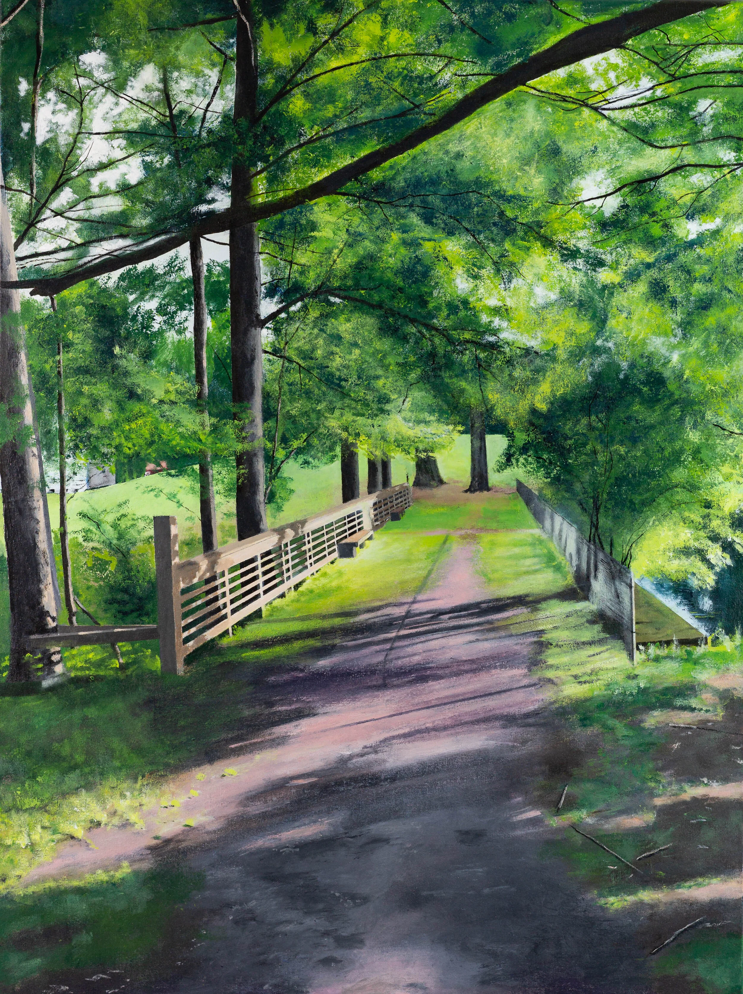 Path (Southern Catskills)  Thierry Guillemin Acrylic on canvas  40 x 30 in. Click image to enlarge ⦿ Inquire