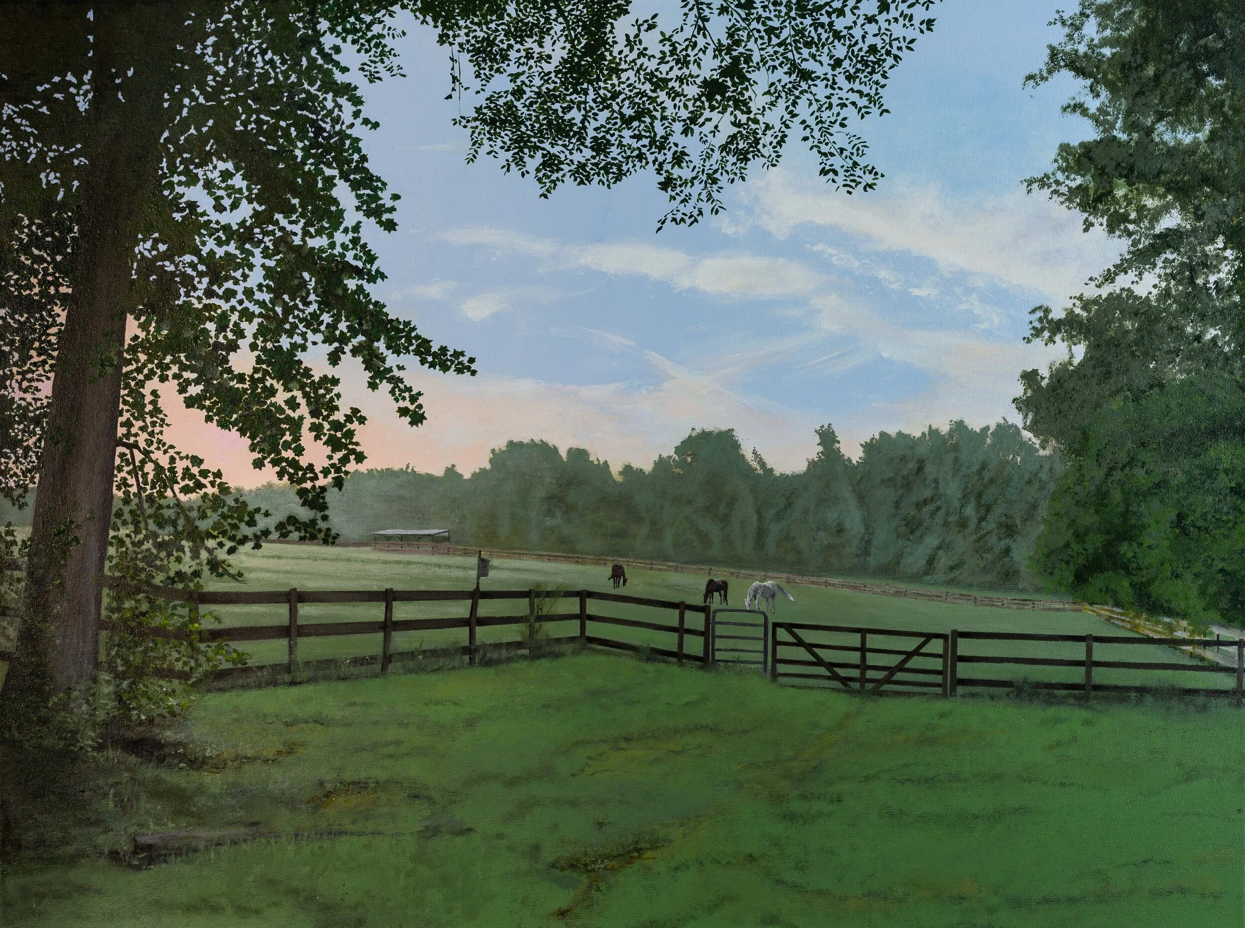 Sunrise in Anne Arundel County (Maryland)  Thierry Guillemin Acrylic on canvas 30 x 40 in. NFS (Private Collection) Click image to enlarge