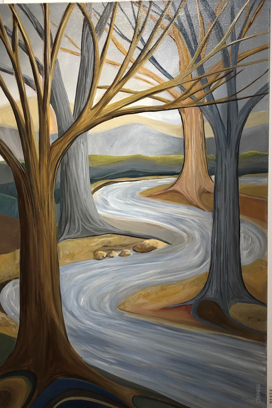 Rooted by the River Cheryl Ann Bearss Acrylic on canvas 36 x 24 in. Click image to enlarge ⦿ Inquire