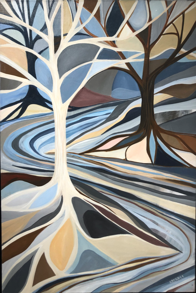 Roots and Branches Cheryl Ann Bearss Acrylic on canvas 36 x 24 in. Click image to enlarge ⦿ Inquire