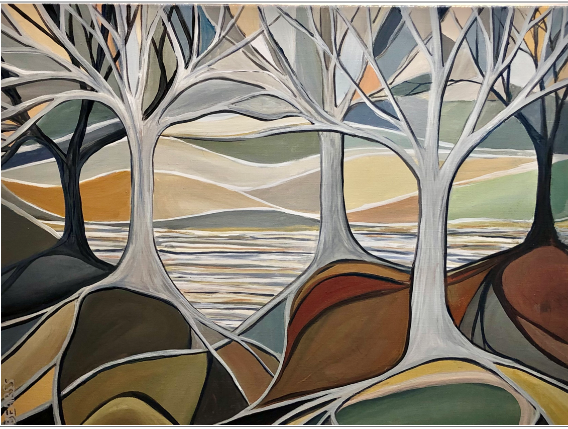 February along the River Cheryl Ann Bearss Oil on canvas 18 x 24 in. Click image to enlarge ⦿ Inquire