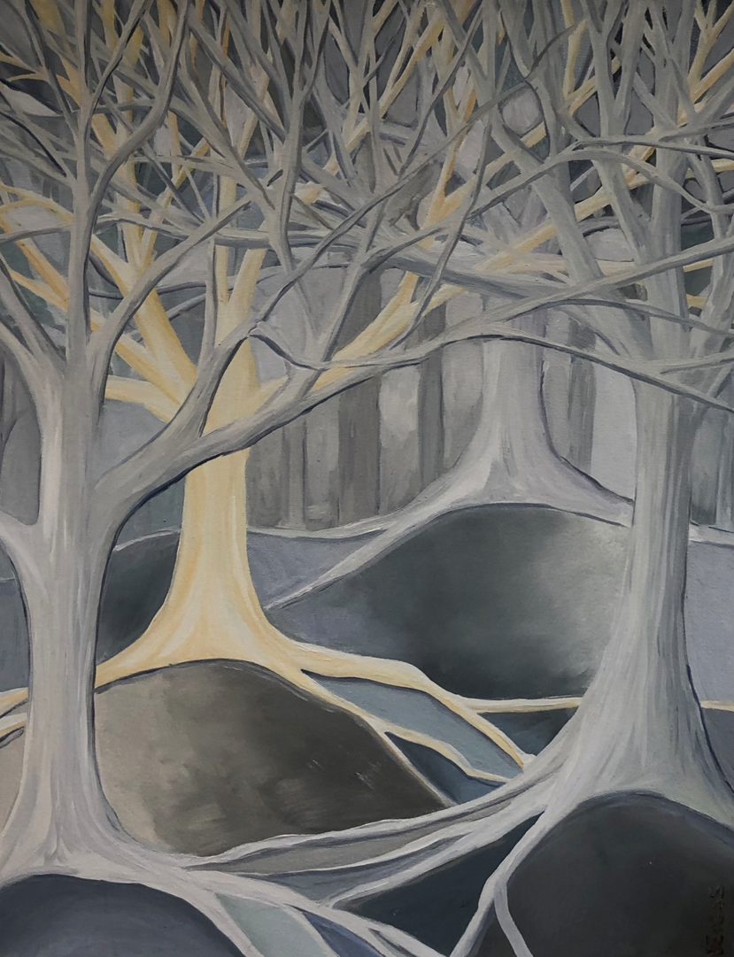 Looking through the Branches Cheryl Ann Bearss Acrylic on canvas 28 x 22 in. Click image to enlarge ⦿ Inquire