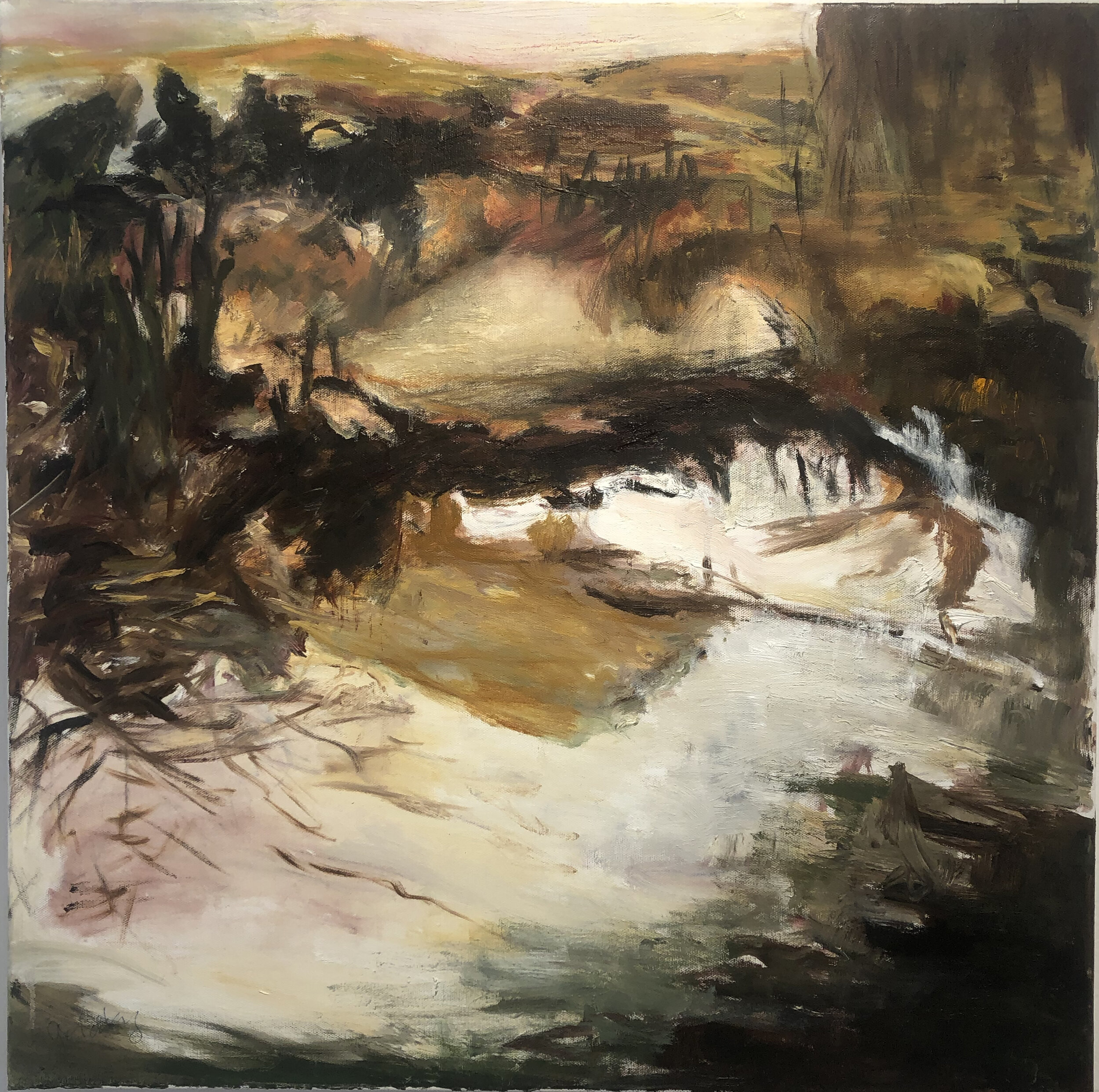After Zao Wu Ki I Suzanne Goldberg Oil on Canvas Click image to enlarge ⦿ NFS