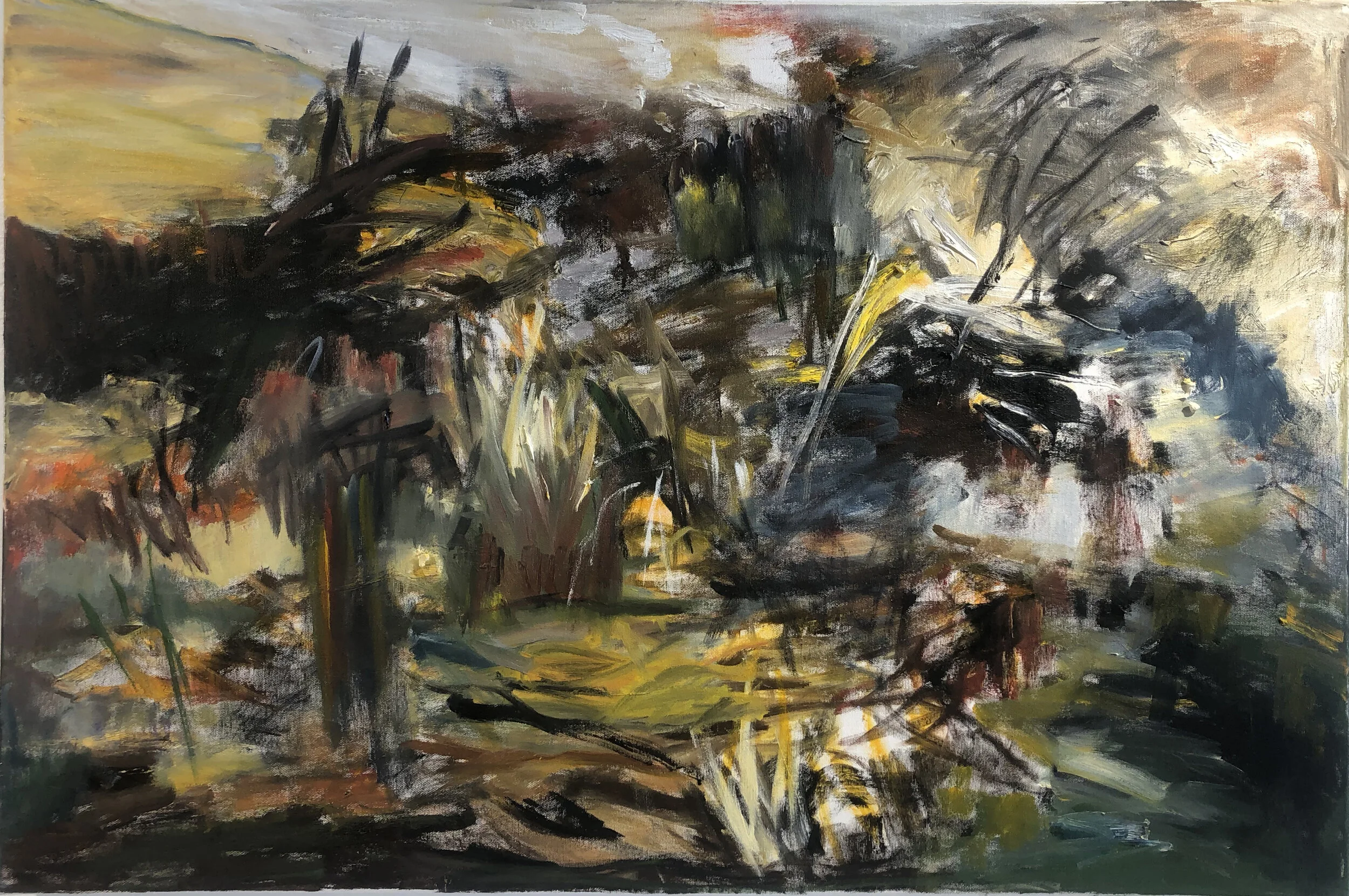 After Zao Wu Ki IV Suzanne Goldberg Oil on Canvas Click image to enlarge ⦿ Inquire