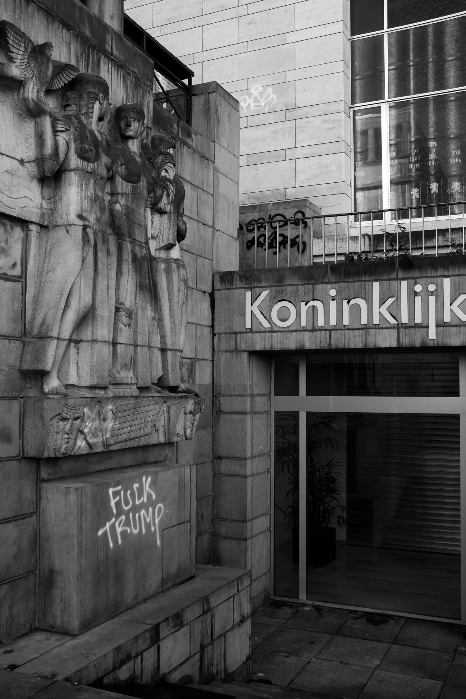 Political Graffiti in Brussels Jeremy Limerick Photograph Click image to enlarge ⦿ Inquire