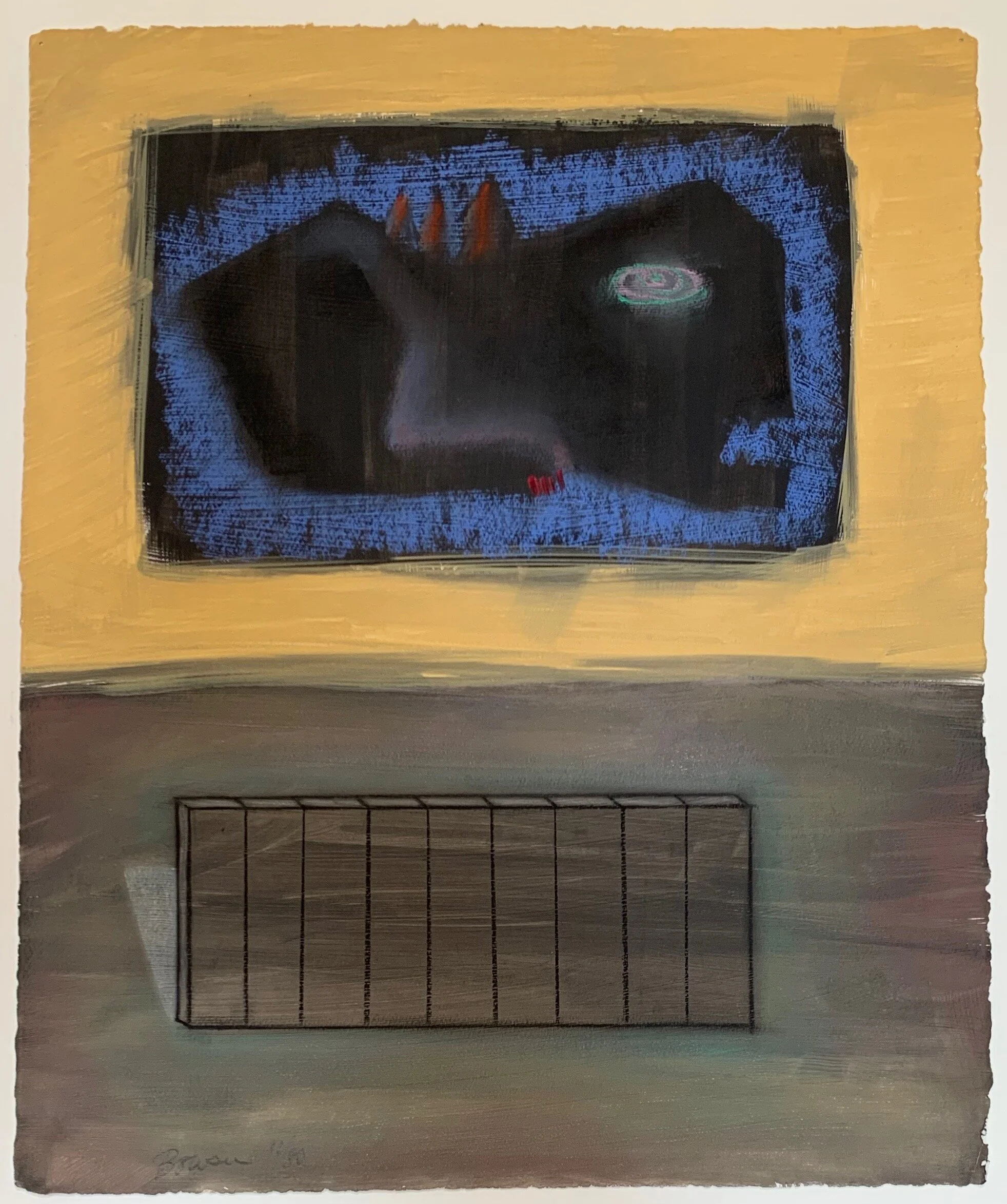 Beast with Fence William Bowser Gouache and pastel on paper 16 x 13 in. Click image to enlarge ⦿ Sold