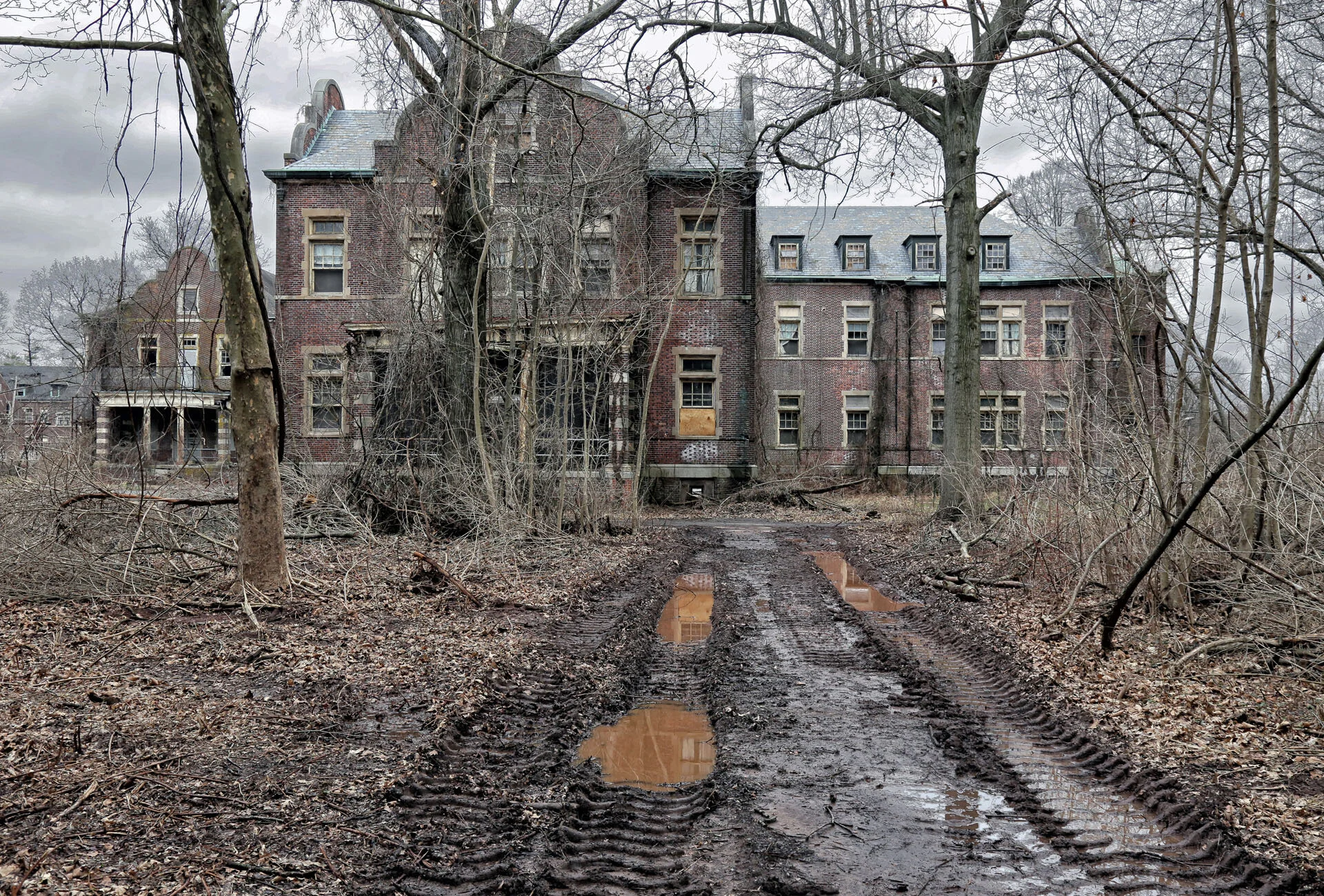 Eastern Pa. Institution for the Feeble-Minded and Epileptic (1920), Outside Gary Anthes Archival photograph Edition of 6, signed and numbered in margin  11 1/2 x 17 in. (unframed) Click image to enlarge ⦿ Inquire