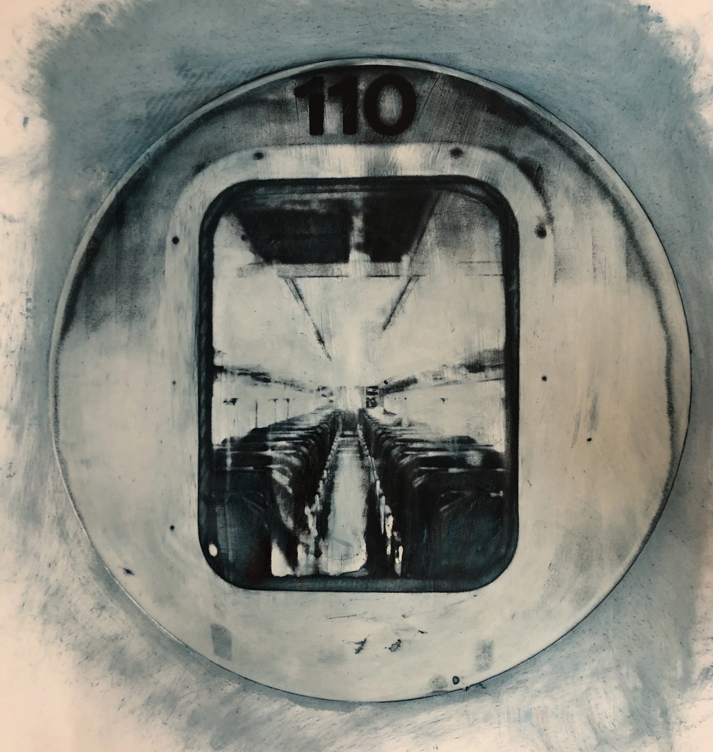 Next Stop Carolee Jakes Hand-pulled screenprint with embedded, pigmented wax Click image to enlarge ⦿ Inquire