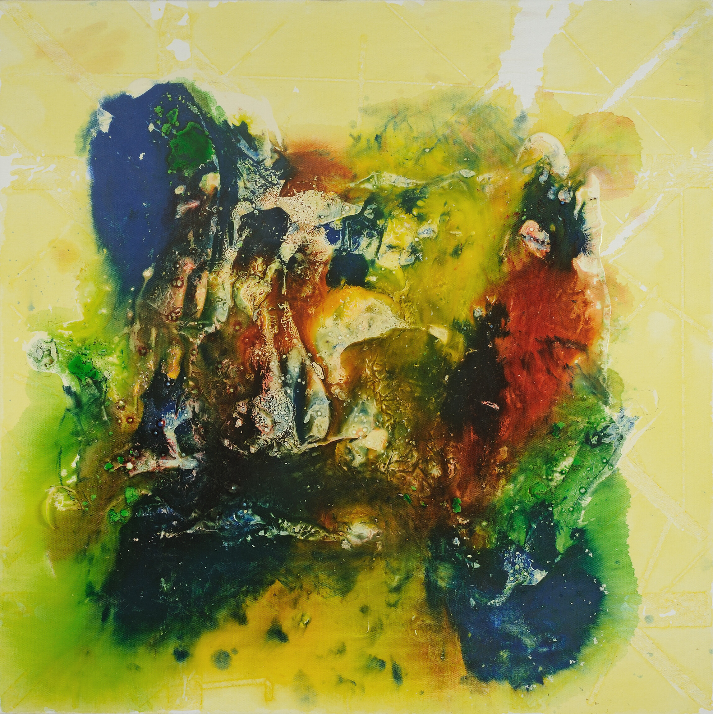 Untitled #5 Kathryn Camicia Latex, oil, and flashe on canvas 30 x 30 inches Click image to enlarge ⦿ Sold