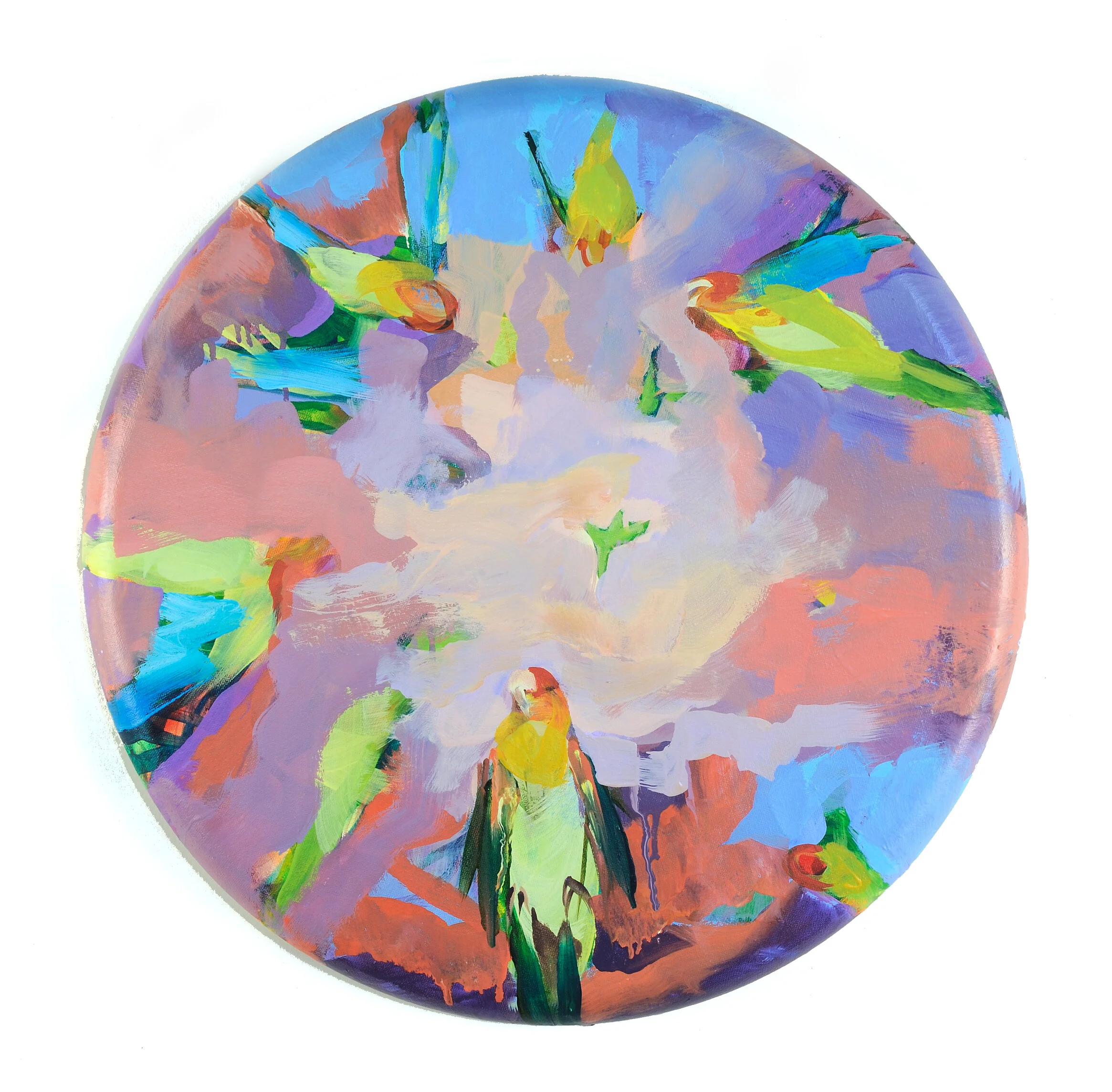 Wish You Were Here Sally Kauffman Oil on canvas 20 inches in diameter $1800 Click image to enlarge ⦿ Inquire