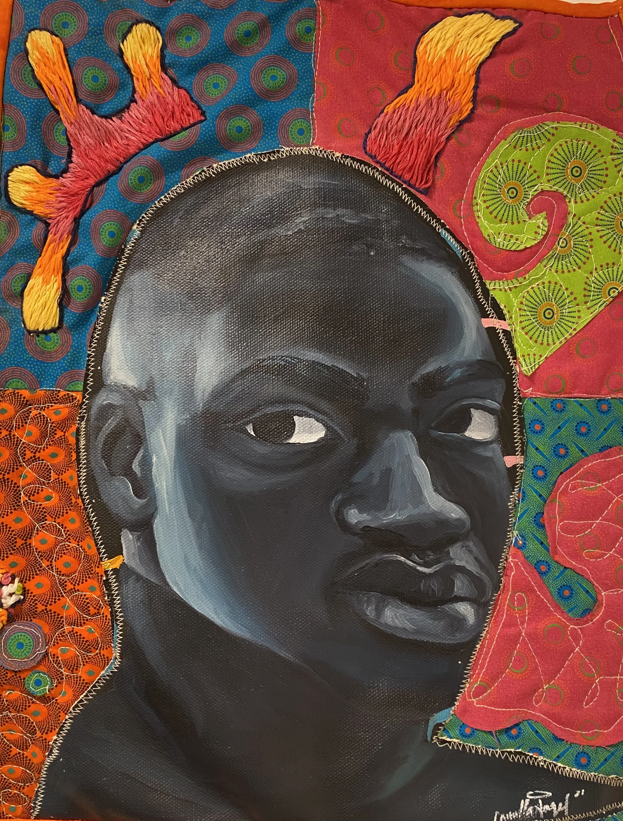 In the Skin Only I can Love Camilla Angel Oil on Canvas on Quilt Approx. 12 x 16 in. Not For Sale Click image to enlarge ⦿ Inquire