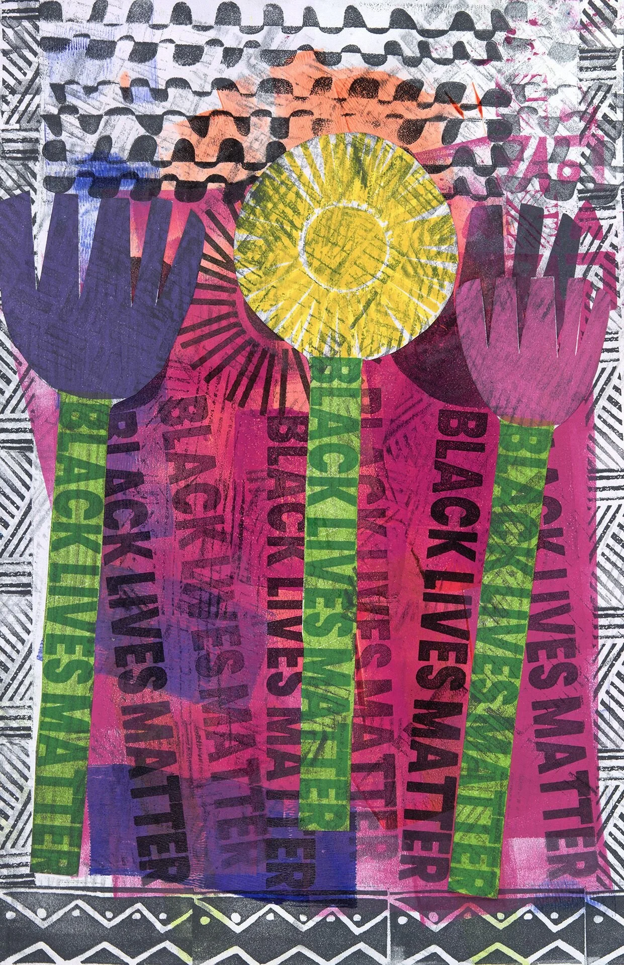 BLM Life Sarah Matthews Block Printed Collage 11 x 14 in. $250 Click image to enlarge ⦿ Inquire