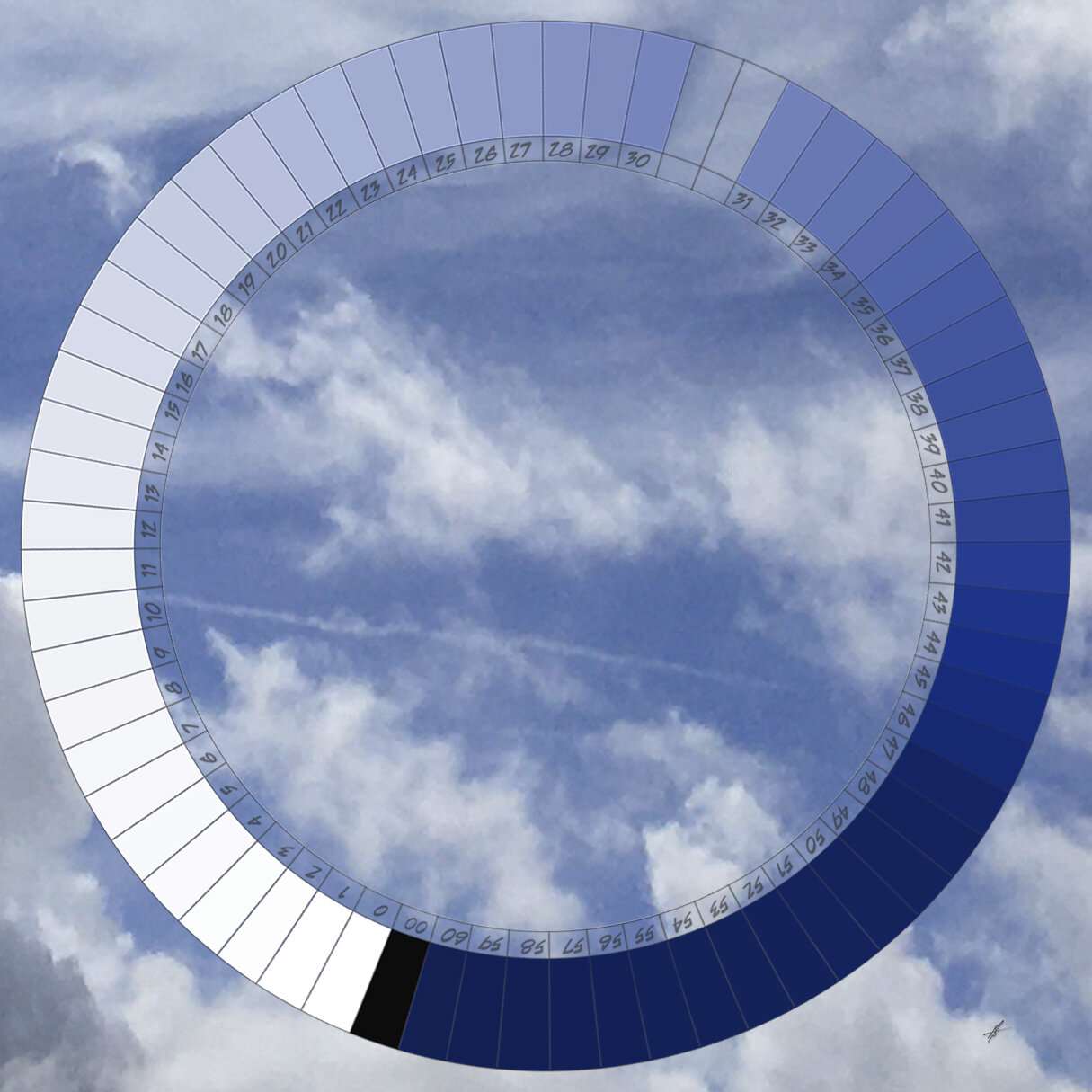 A Week of Weather - Breezy Langley Spurlock Digital Photocollage Archival Pigment Print Mounted on Wood Panel [edition of 5]  8 x 8 in. $150 each Multiples $125 each Full set $650 Click image to enlarge ⦿ Inquire