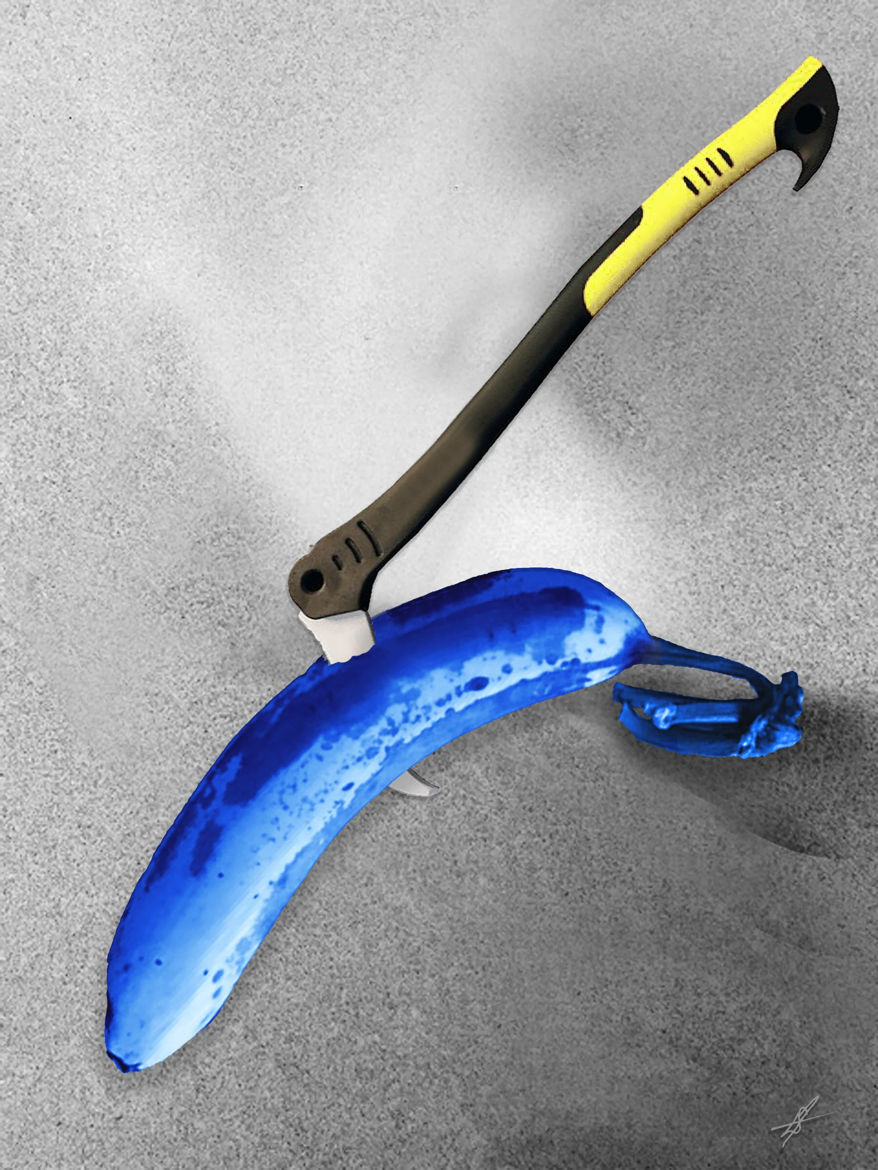 Fraught Fruit - Pickarooned Langley Spurlock Digital Photocollage Direct Impression Print [edition of 5] on Aluminum 16 x 12 in. $275 each Multiples $250 each Click image to enlarge ⦿ Inquire