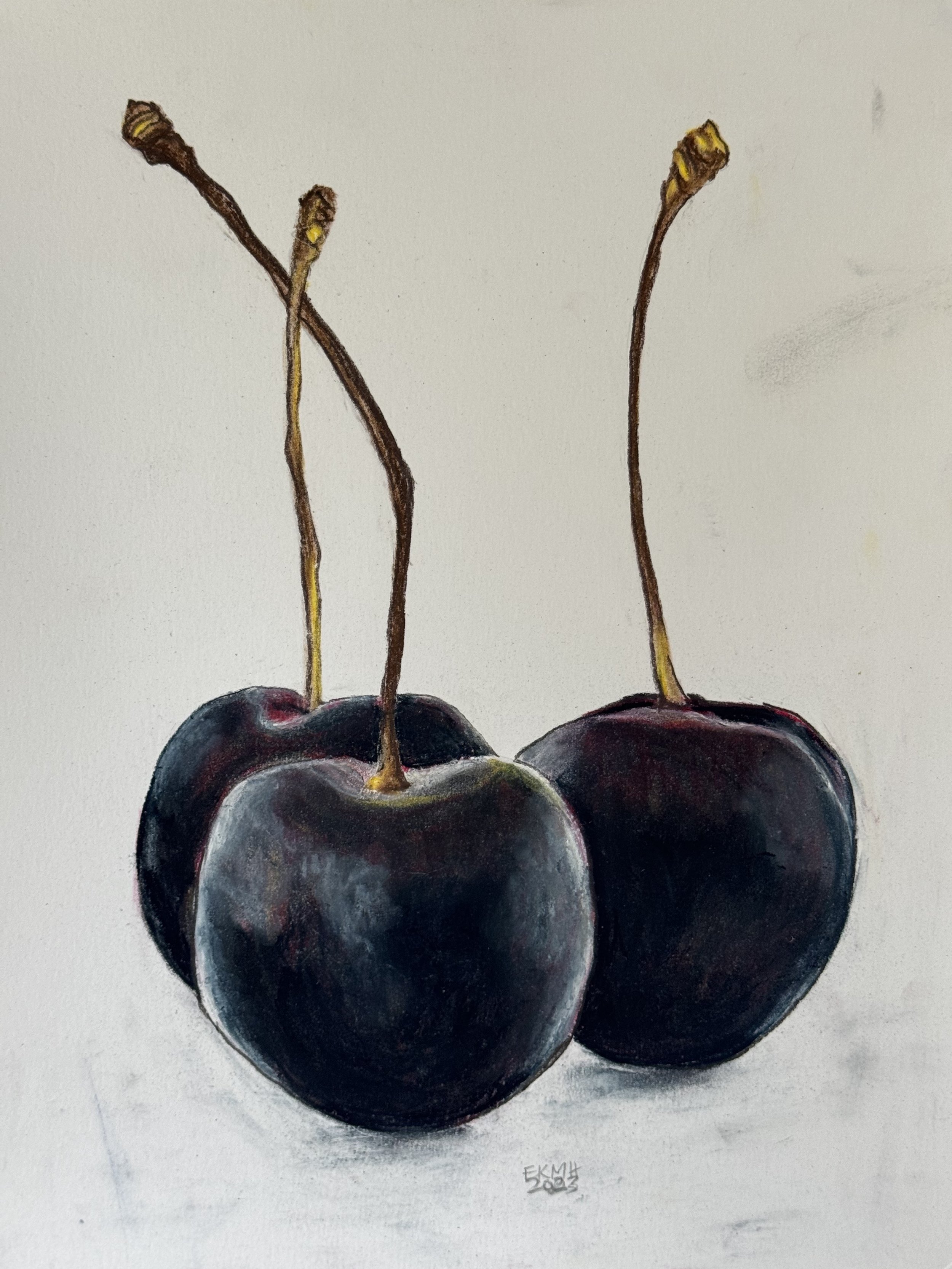 Three Black Cherries by Elizabeth McNeil Harris.jpg