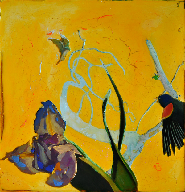 323 Iris 22" x 23" Oil on wood panel SOLD