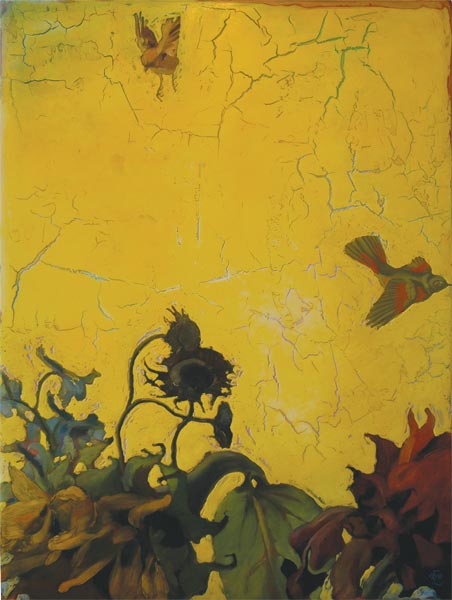 315 Sunflower Sky 35"x 47" Oil on wood panel SOLD