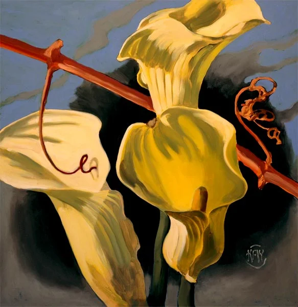 129<br>Yellow Calla Lily<br>SOLD