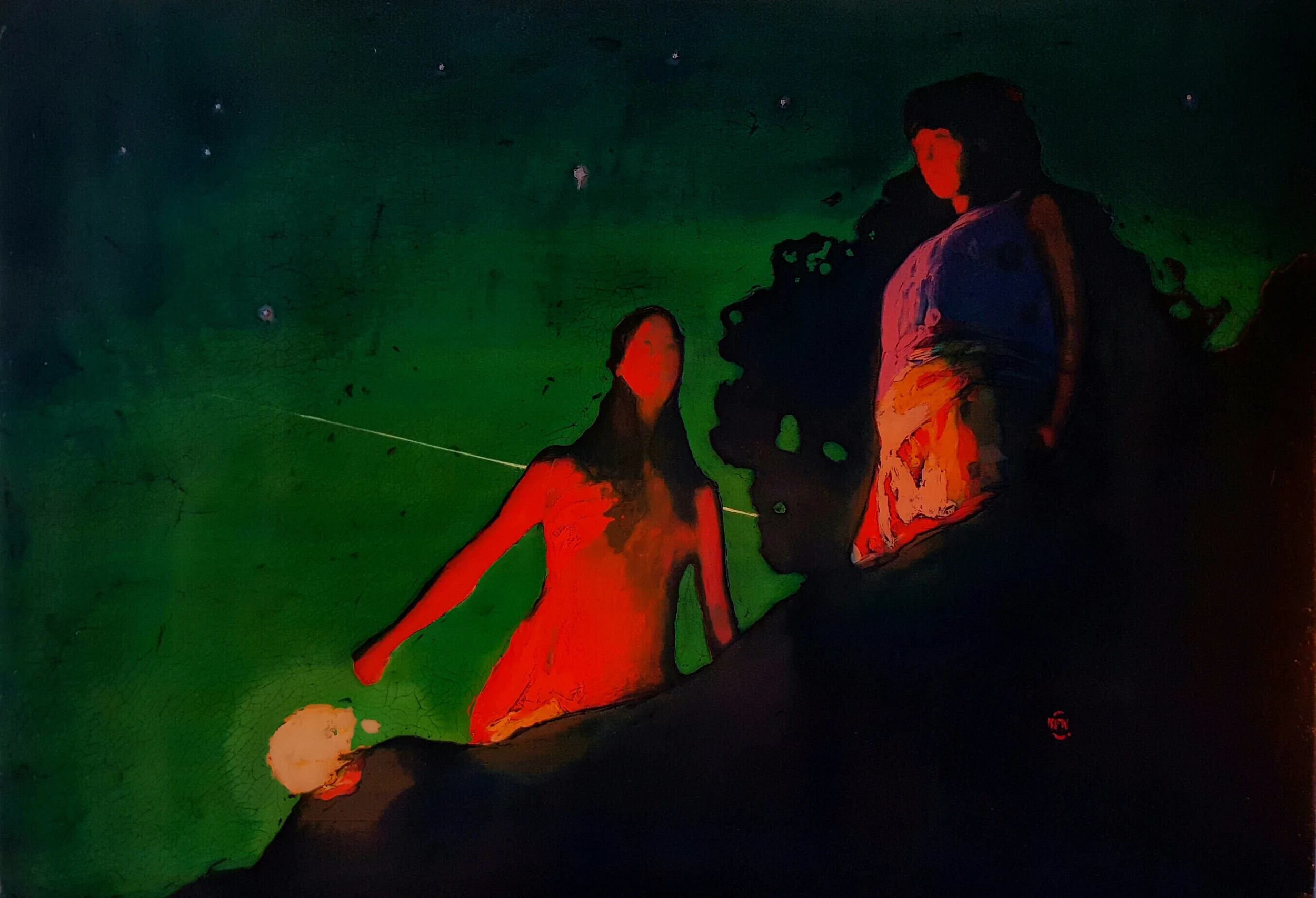 363 Precipice 48" x 33" Oil on wood panel $6,300.