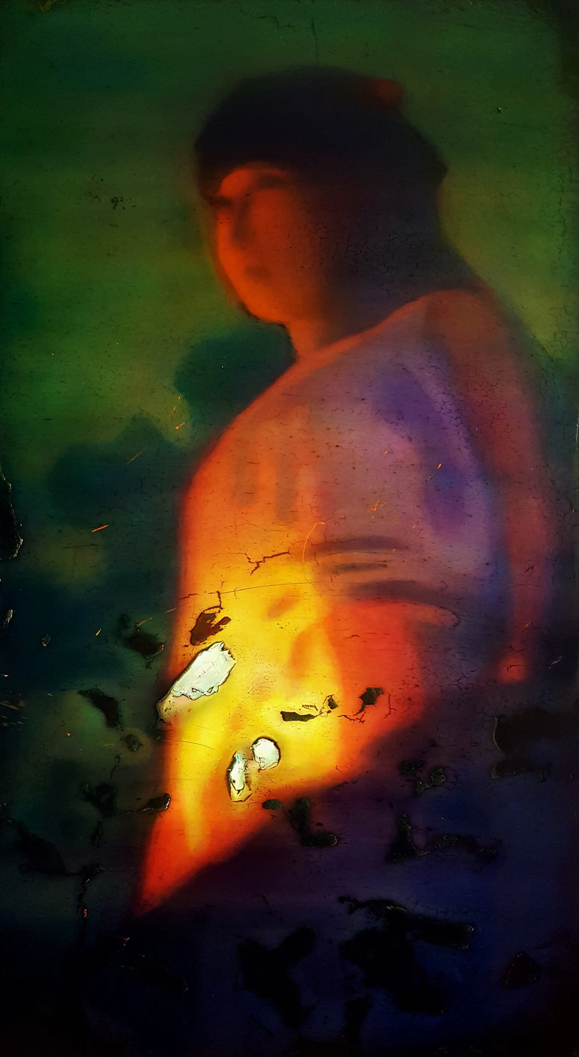 361 Precipice Girl 27" x 48" Oil on wood panel $5,100.