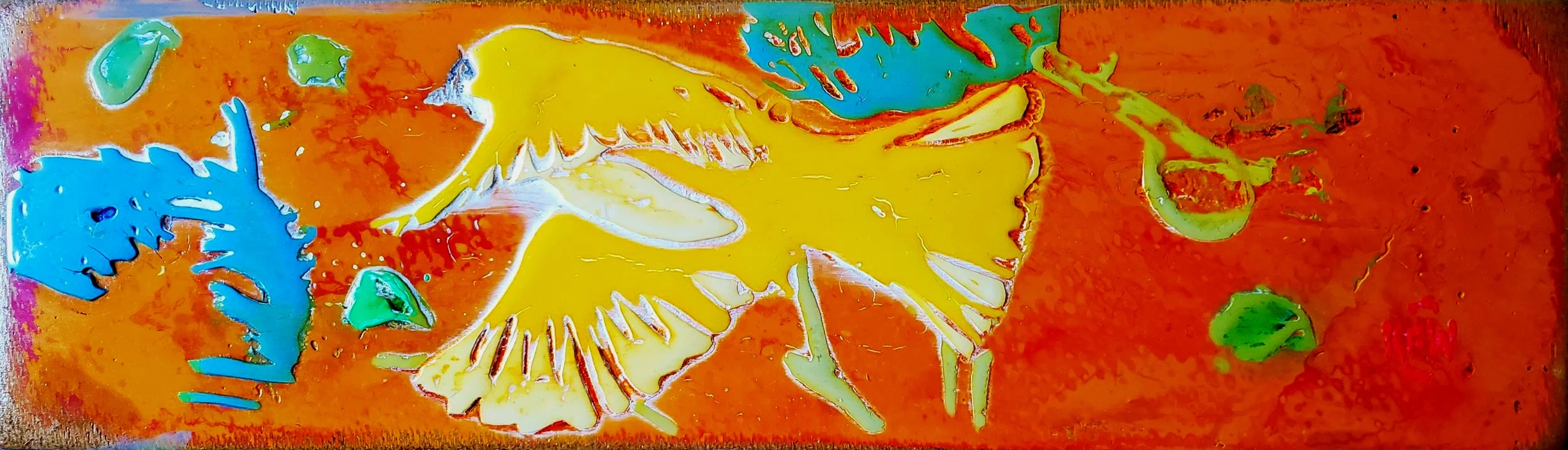 331 Mercury One 4" x 14" Oil on Wood Panel, $450.