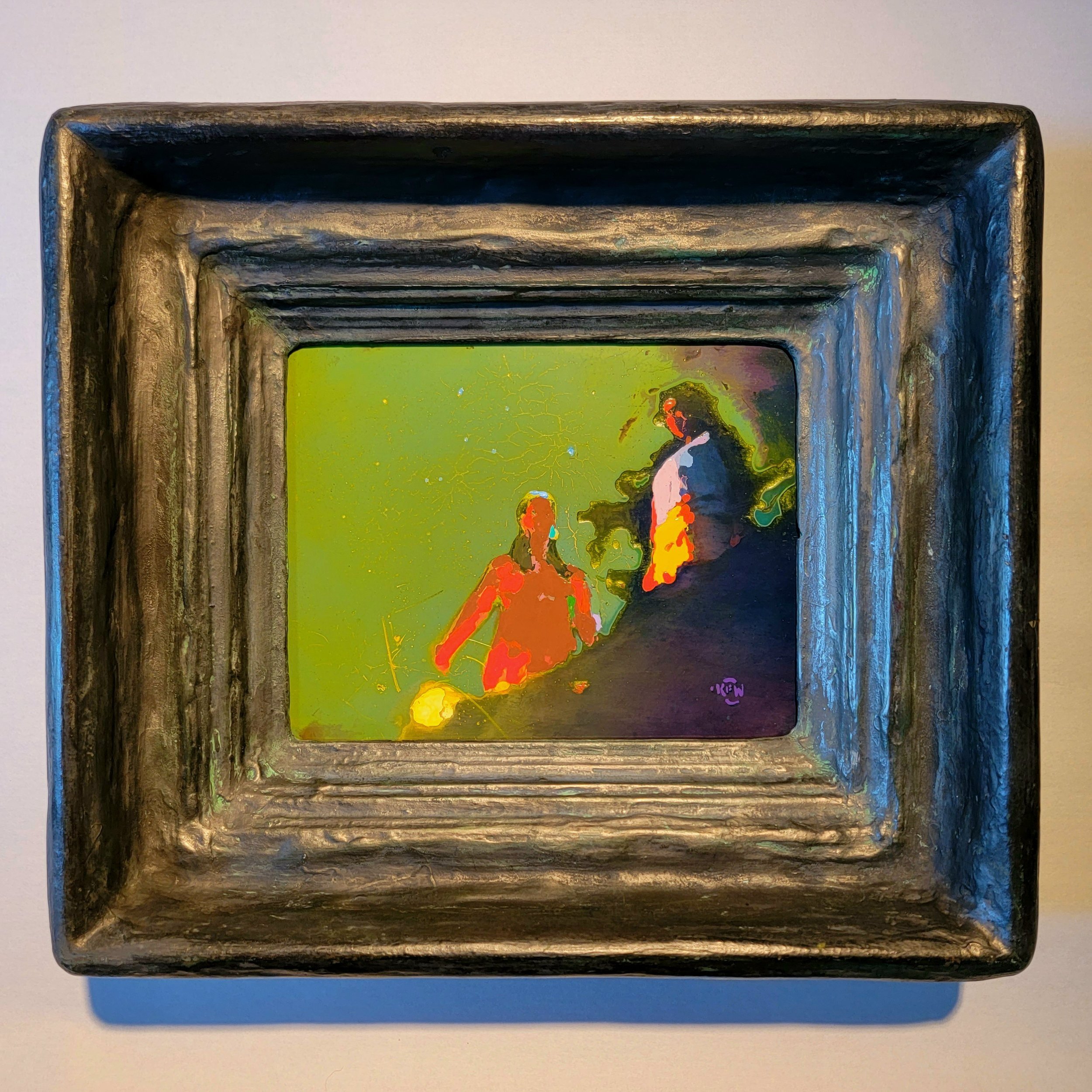 #282 "Small Precipice" with hand made frame by artist  