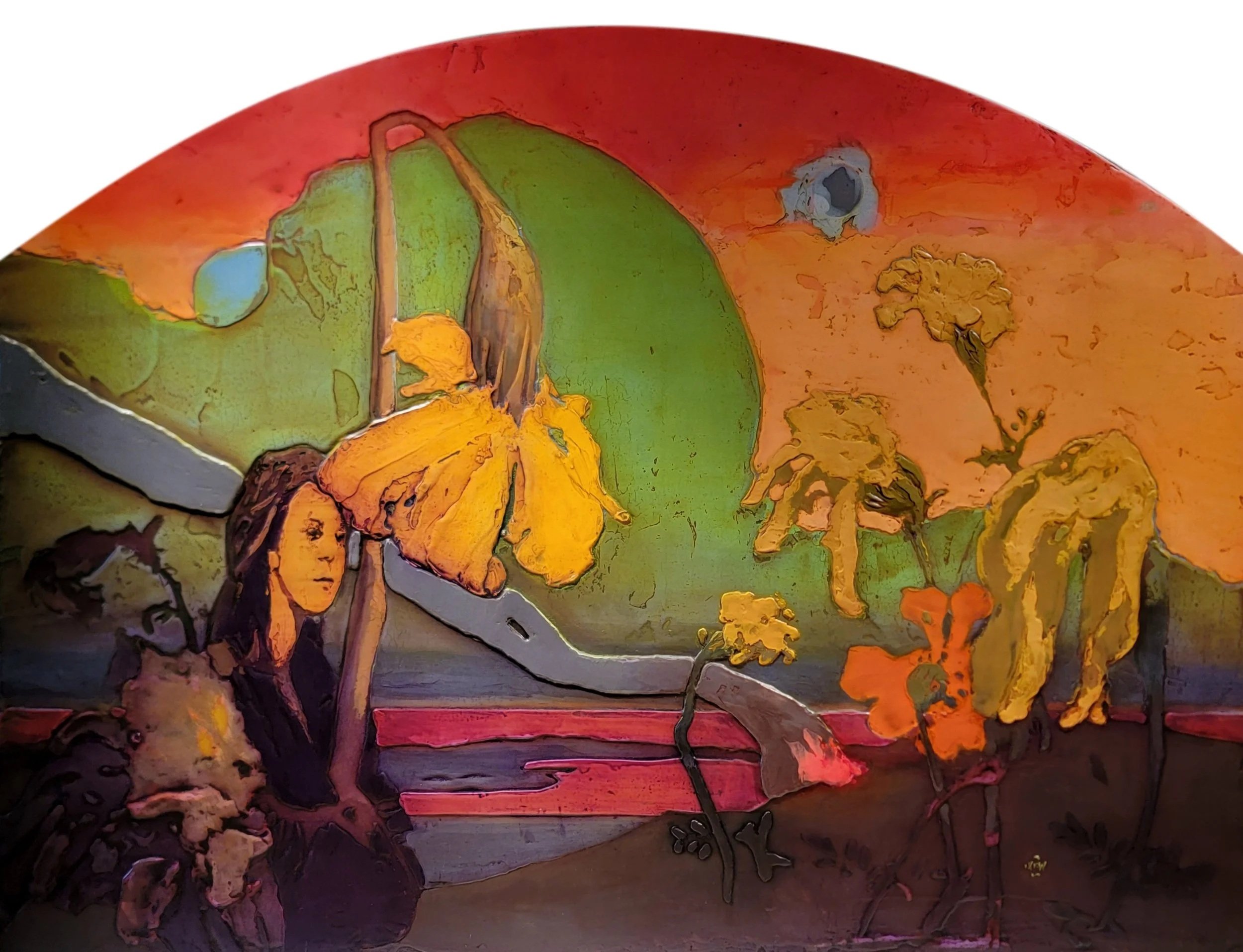 #399 Drought, 49.75" x 37.5" $9,000. Oil on wood panel 
