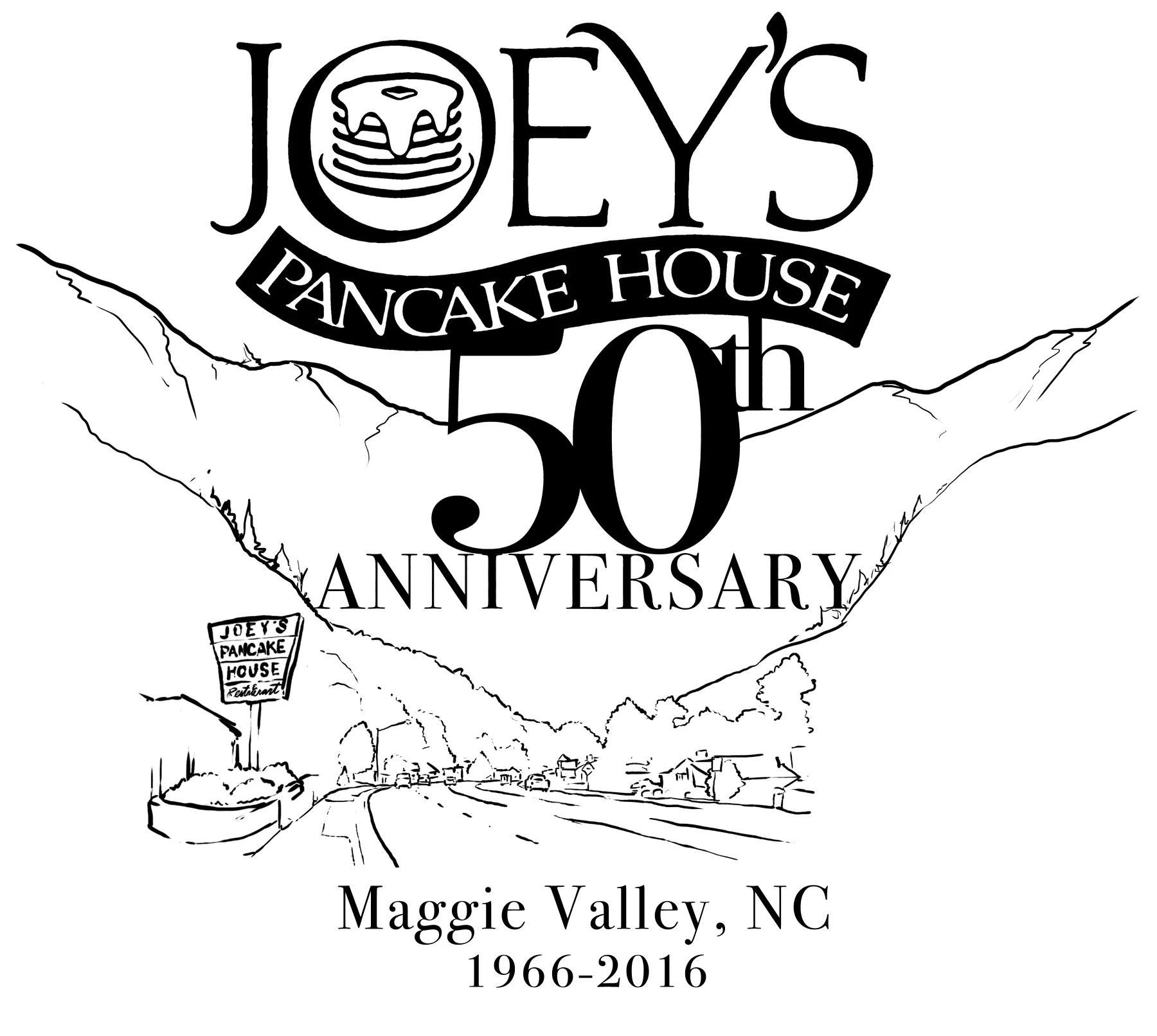 Joey's Pancake House 50th Anniversary T-shirt & Mug design