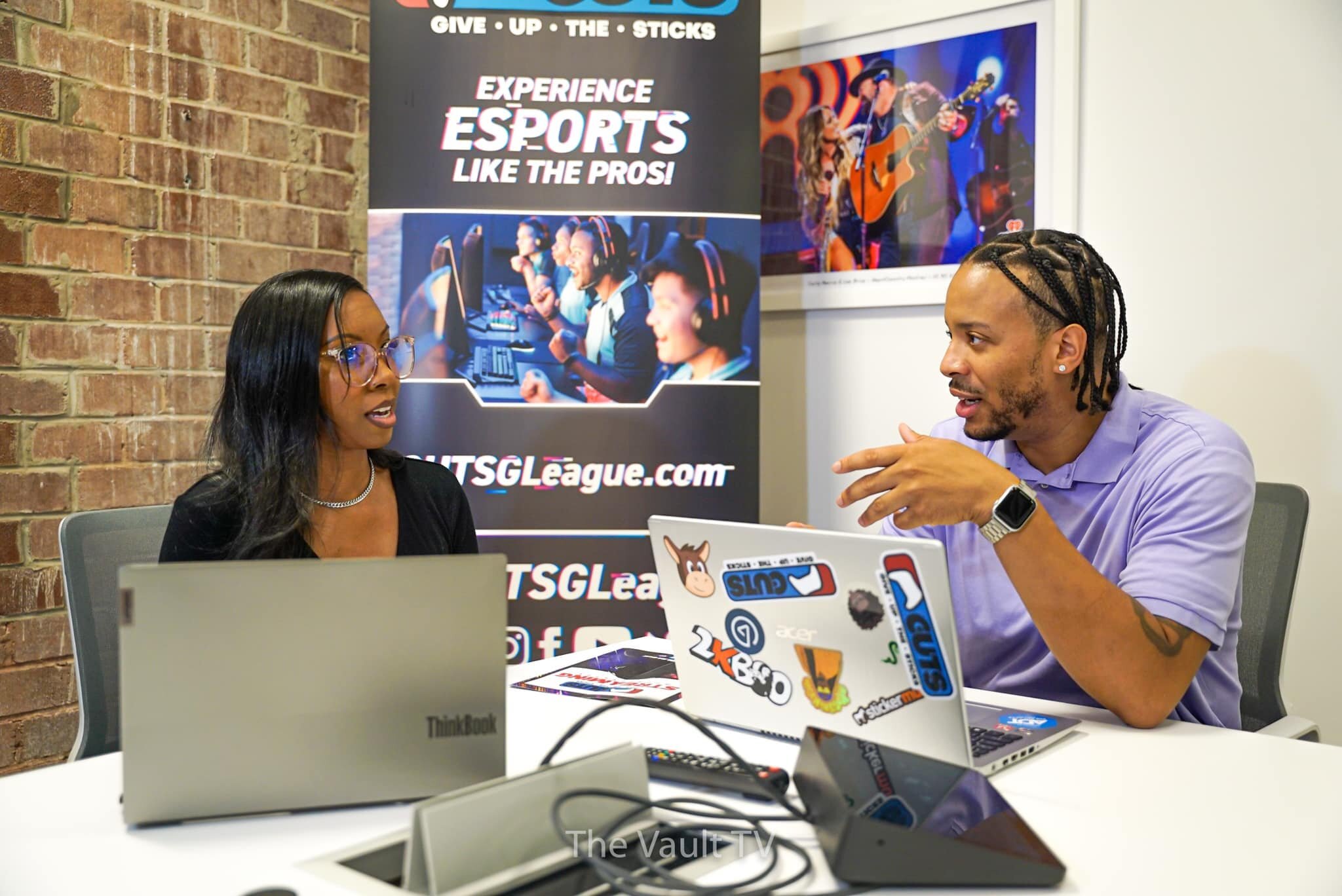 Just me trying to convince @sweetrenitta that we need to spend more money! @gutsgleague 🎮🧑🏽&zwj;💻👩🏽&zwj;💻💰