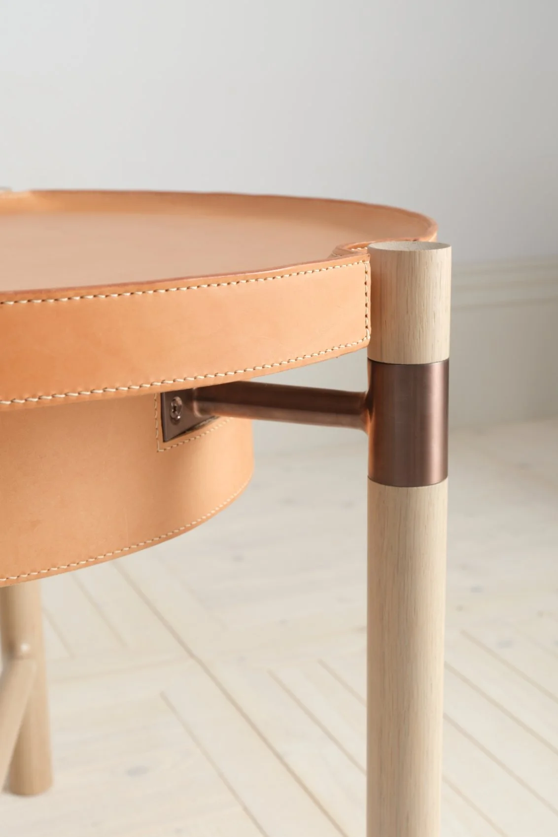 Bedside table with leather top and drawer - Byron & Gomez Furniture - 7.jpg