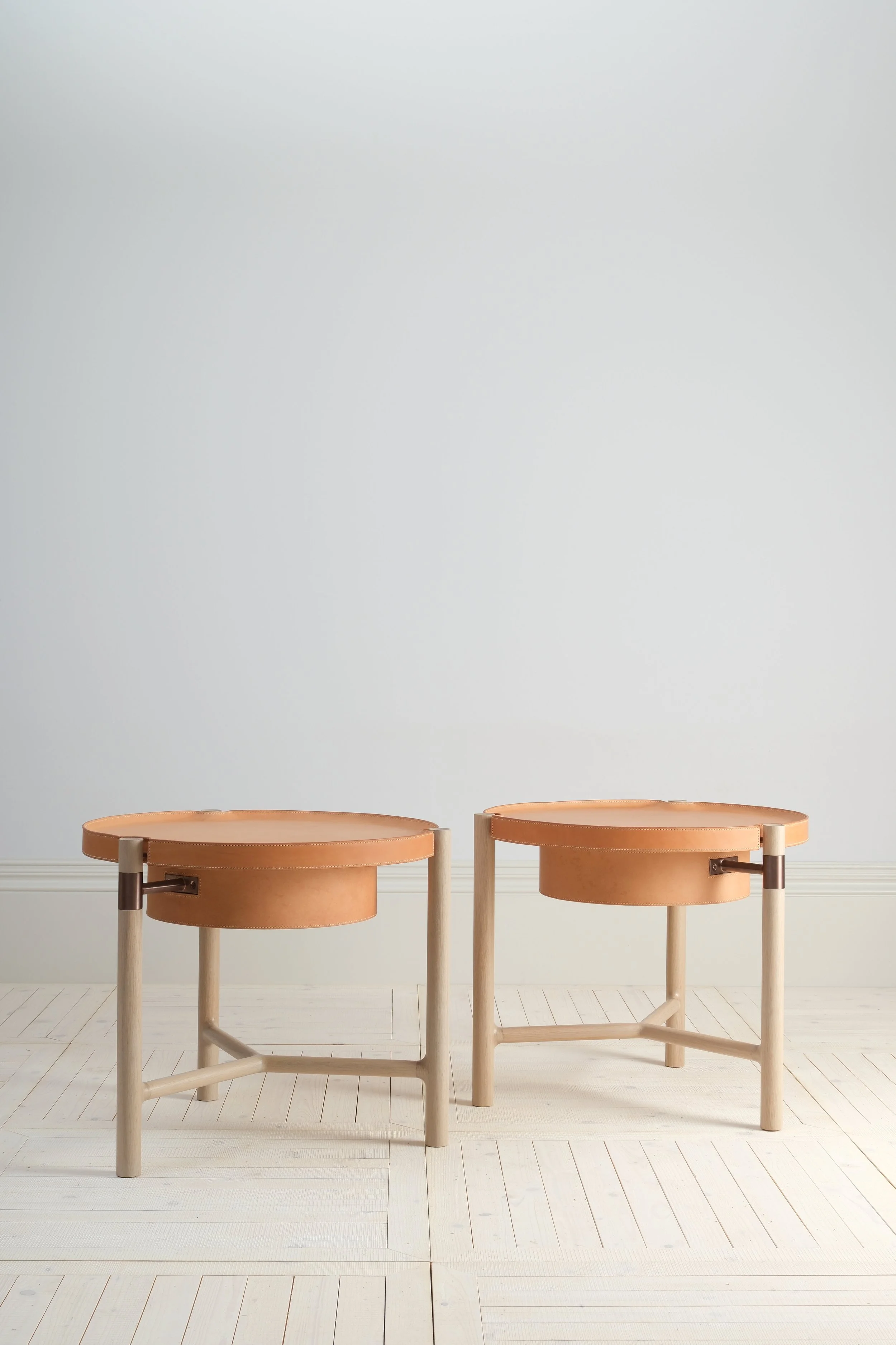 Bedside table with leather top and drawer - Byron & Gomez Furniture - 4.jpg