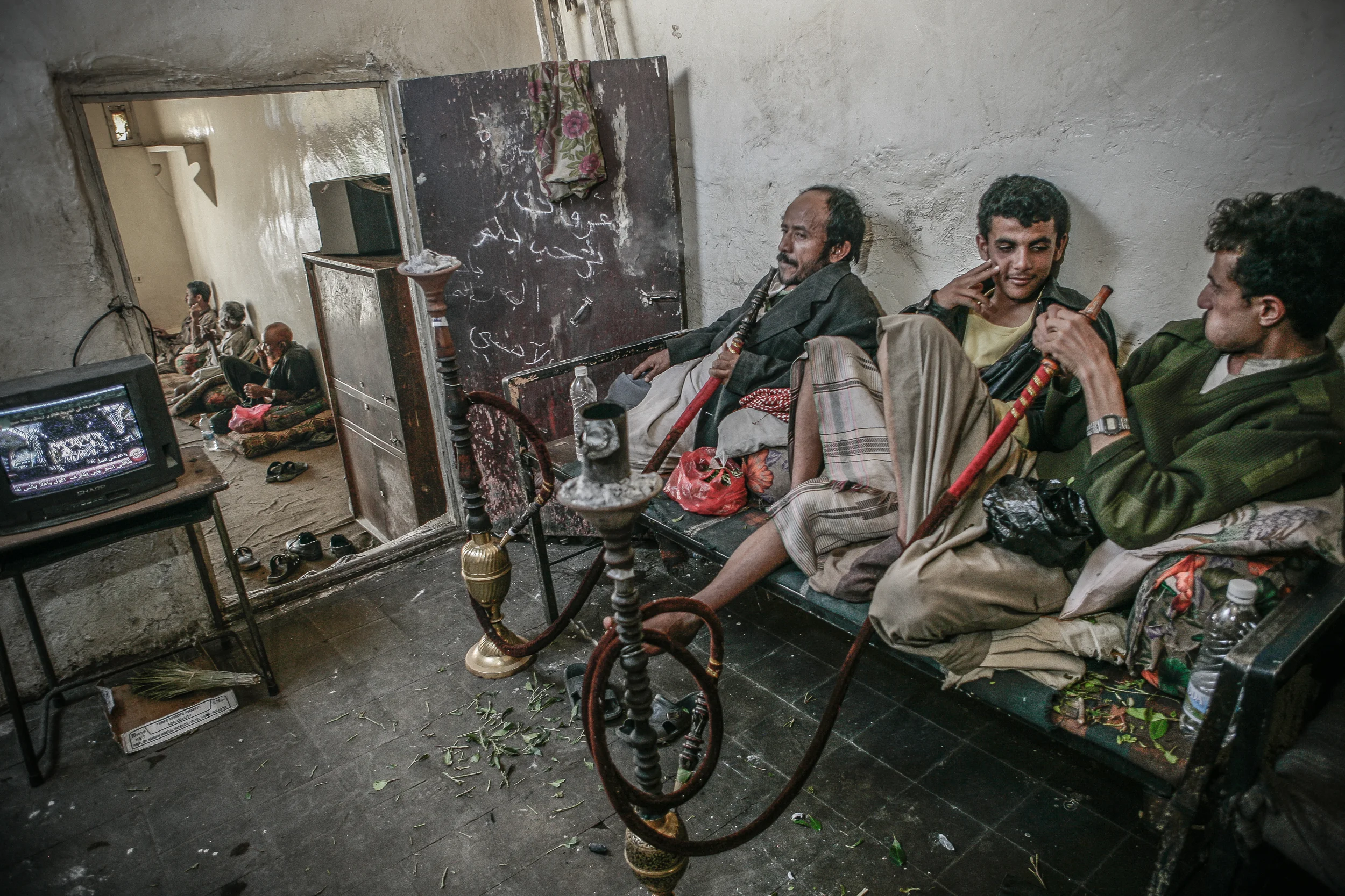 Qat chewers, Sana'a, Yemen