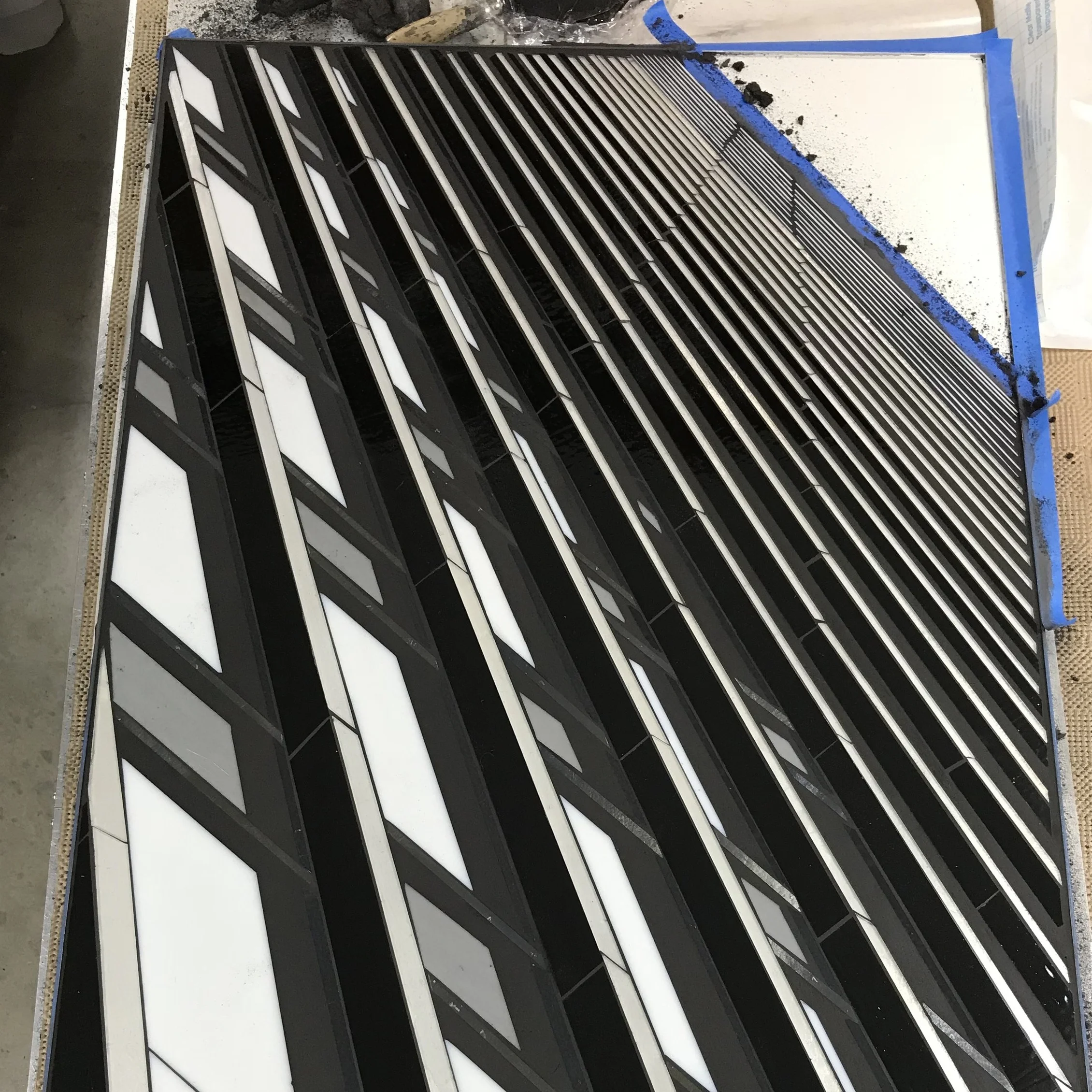 Reflect 3.3 Mies | urban mountains WIP grouting c Heather Hancock 2018