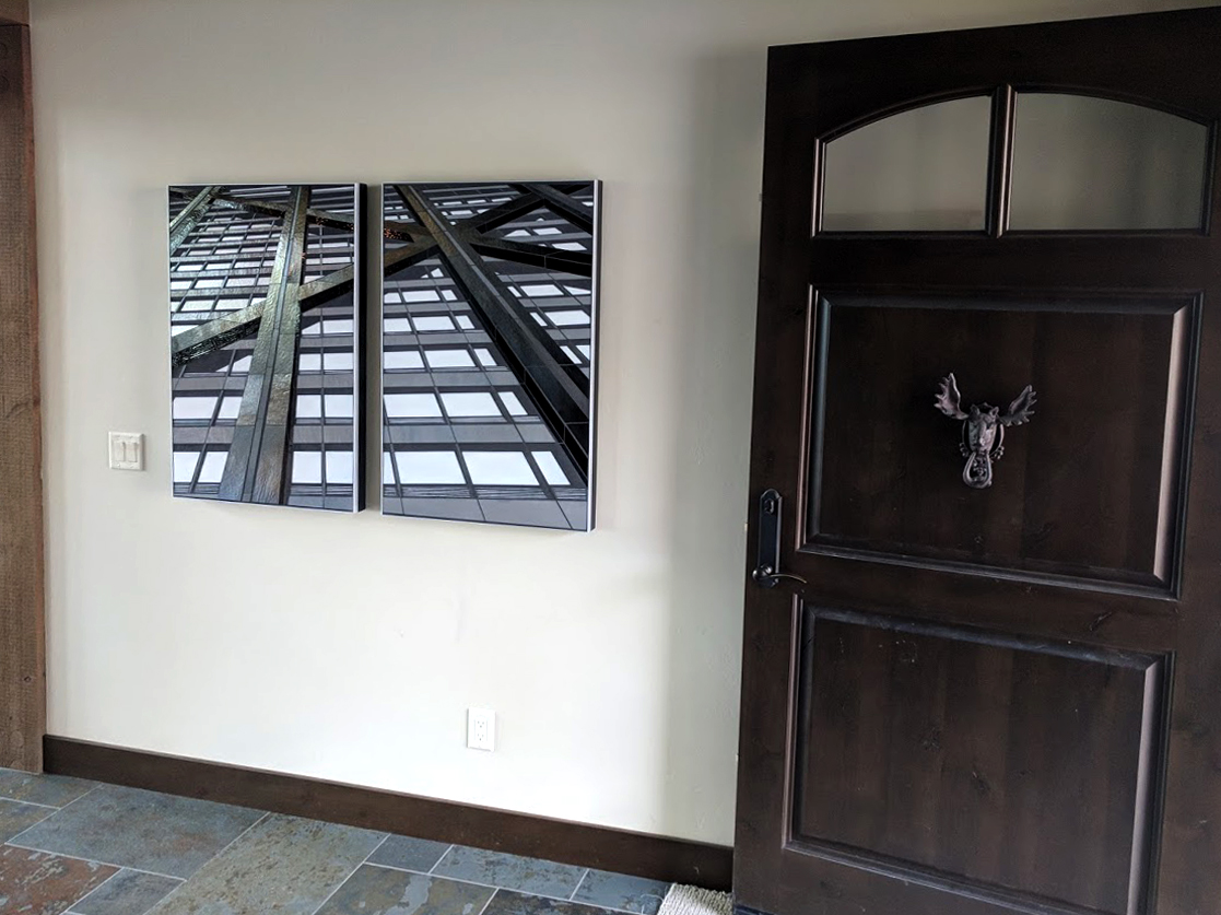 Reflect 4.1a+b beams | 24"x38" glass c Heather Hancock 2018