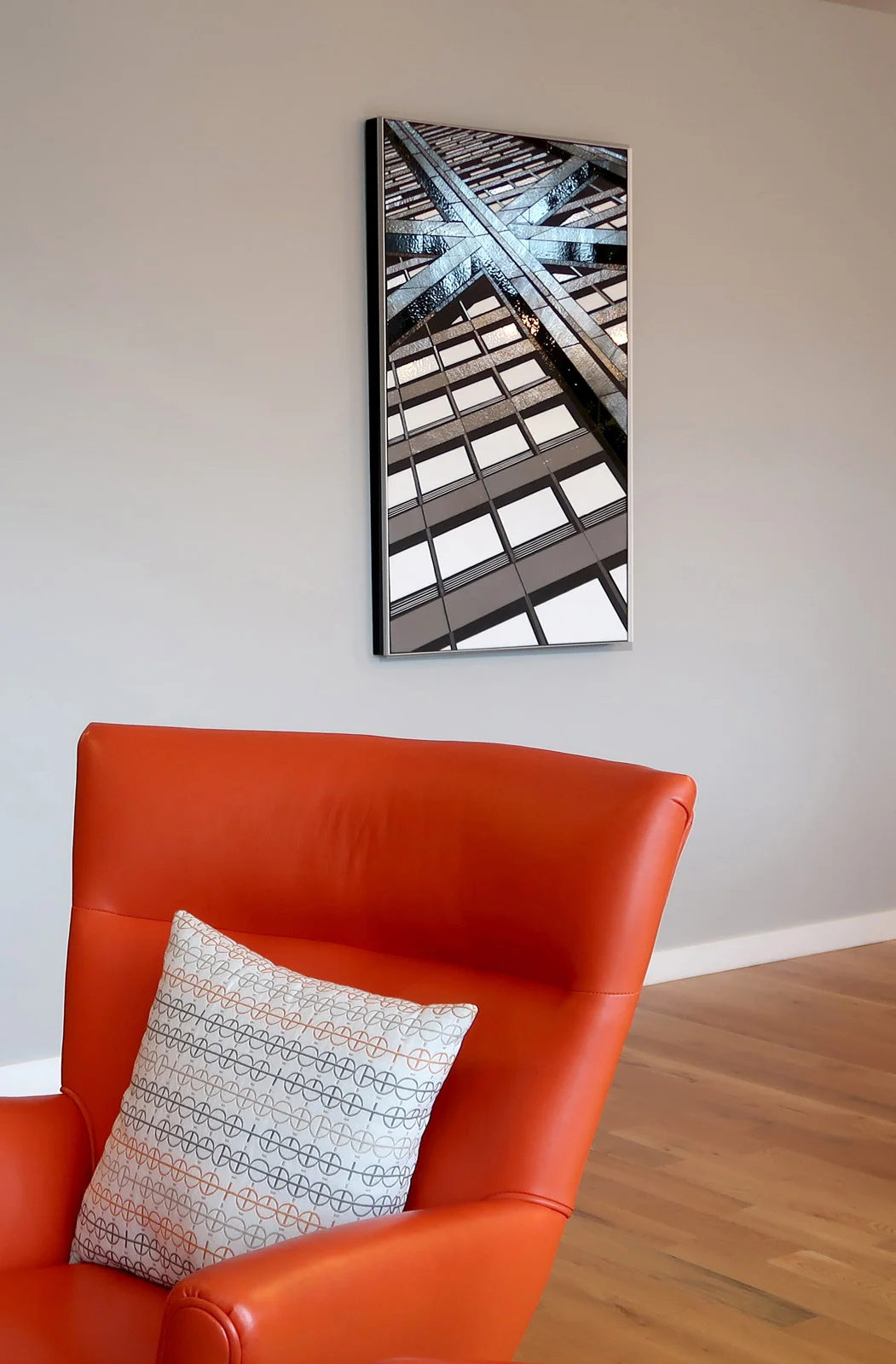 Reflect 3.5 beam | mixed media with glass 30” x 48” c Heather Hancock 2018